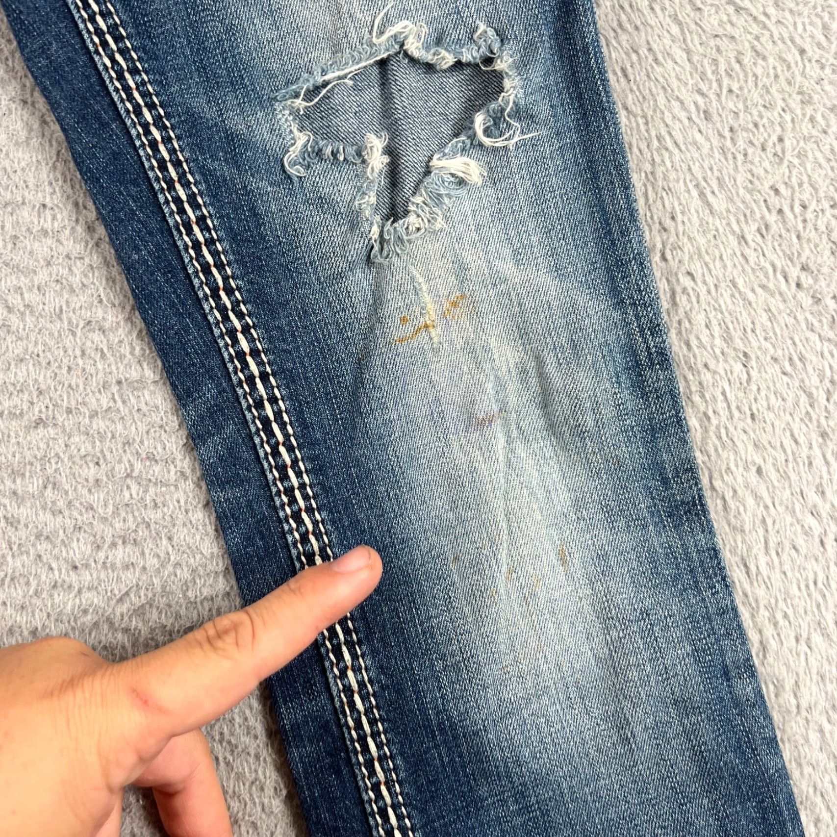 Vintage Rock Revival Jeans Womens 28 Straight Dark Wash Denim Regular Fit 5-Pocket Blue Size 28" / US 6 / IT 42 - 2 Thumbnail