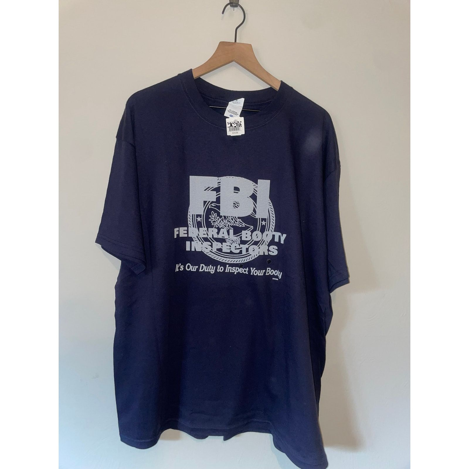 Gildan Y2K FBI Federal Booty It's Our Duty Dark Blue Joke Shirt 2XL Size US XXL / EU 58 / 5 - 1 Thumbnail