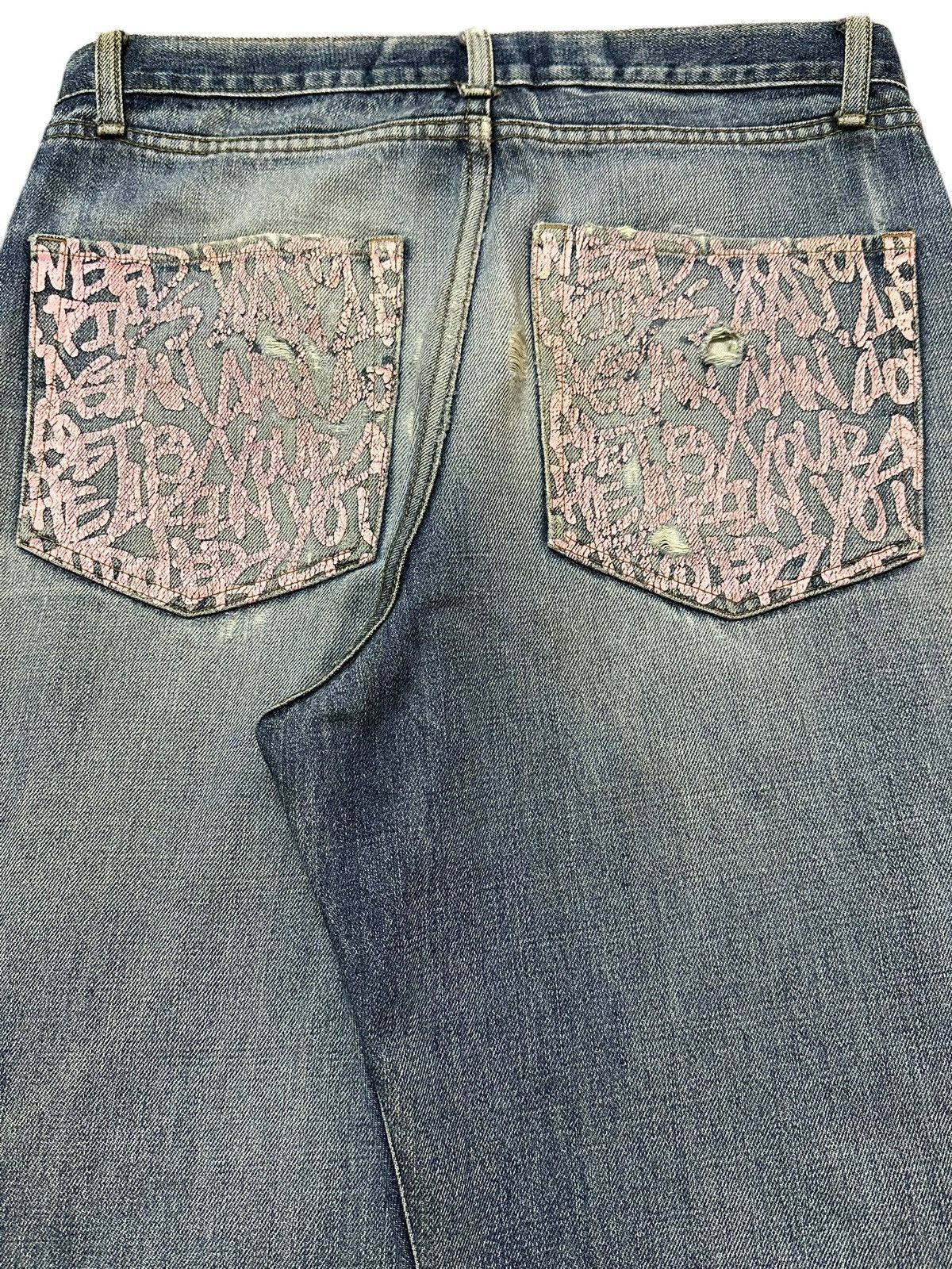JNCO Vintage Japanese Brand Faded Wash Distressed Baggy Jeans Size US 32 / EU 48 - 6 Thumbnail