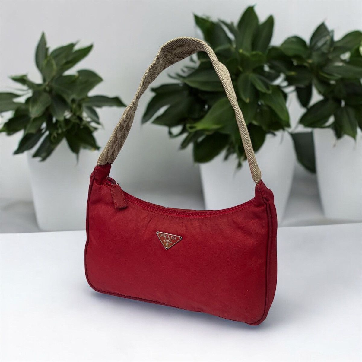 Prada VINTAGE PRADA TESSUTO SMALL HOBO BAG Size ONE SIZE - 1 Thumbnail