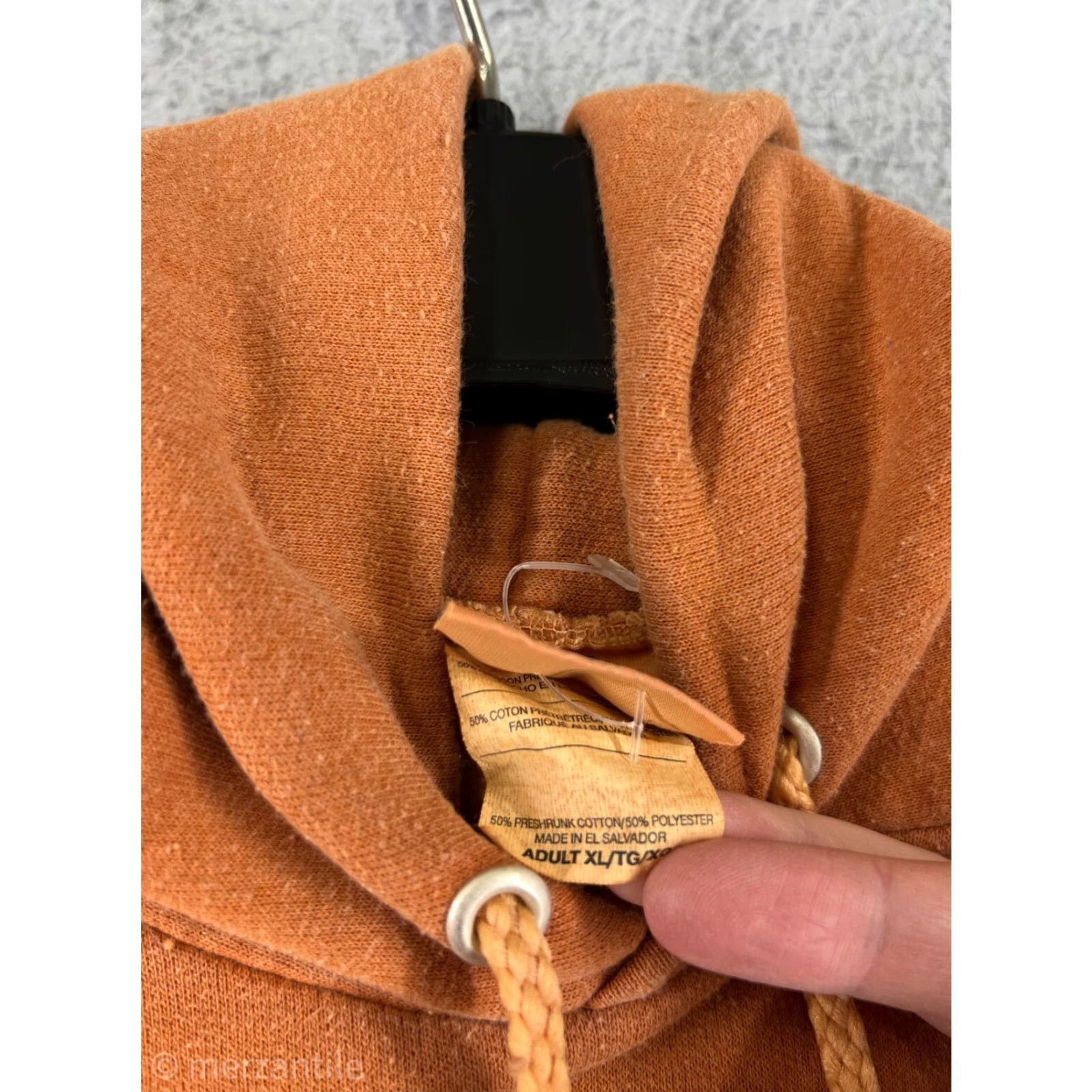 Vintage Real Dirt Adult XL Orange Hoodie Sweater Men Pockets Size US XL / EU 56 / 4 - 5 Thumbnail