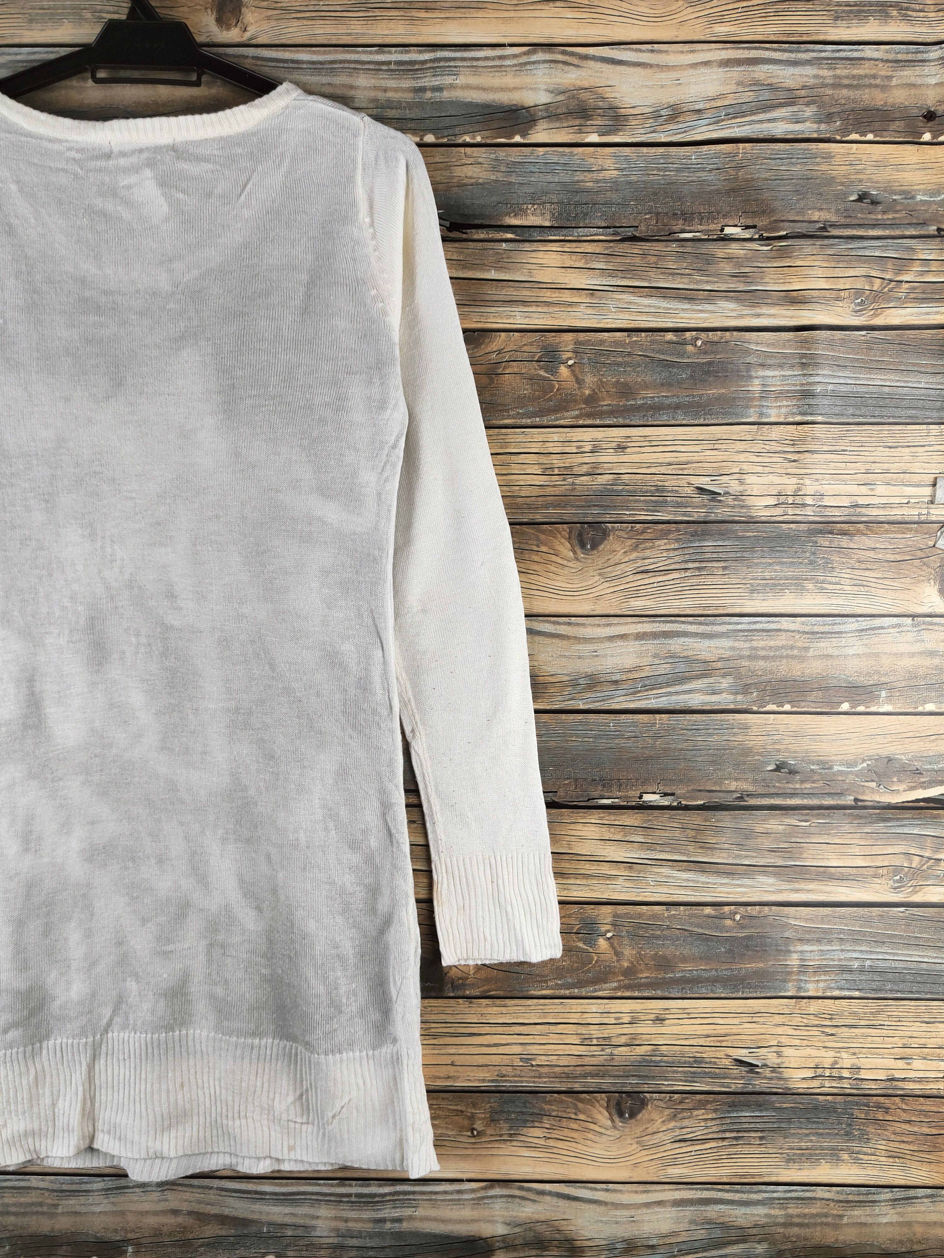 Japanese Brand DL Grail Ivory Knitwear Long Sleeve T-shirts #46-975 Size M / US 6-8 / IT 42-44 - 10 Thumbnail