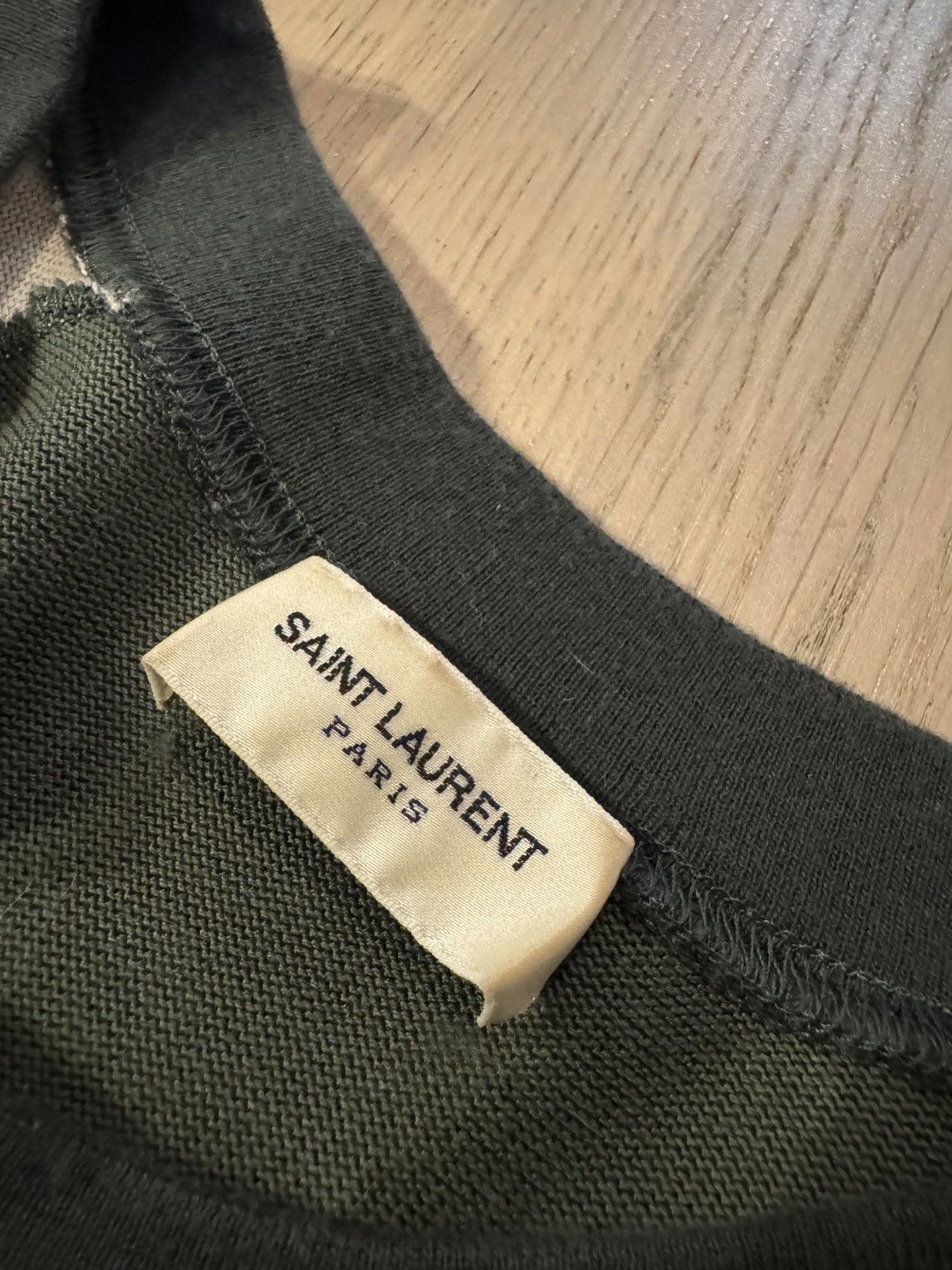 Saint Laurent Paris SAINT LAURENT tshirt sizes shown in photos by tape measure Size US S / EU 44-46 / 1 - 14 Thumbnail