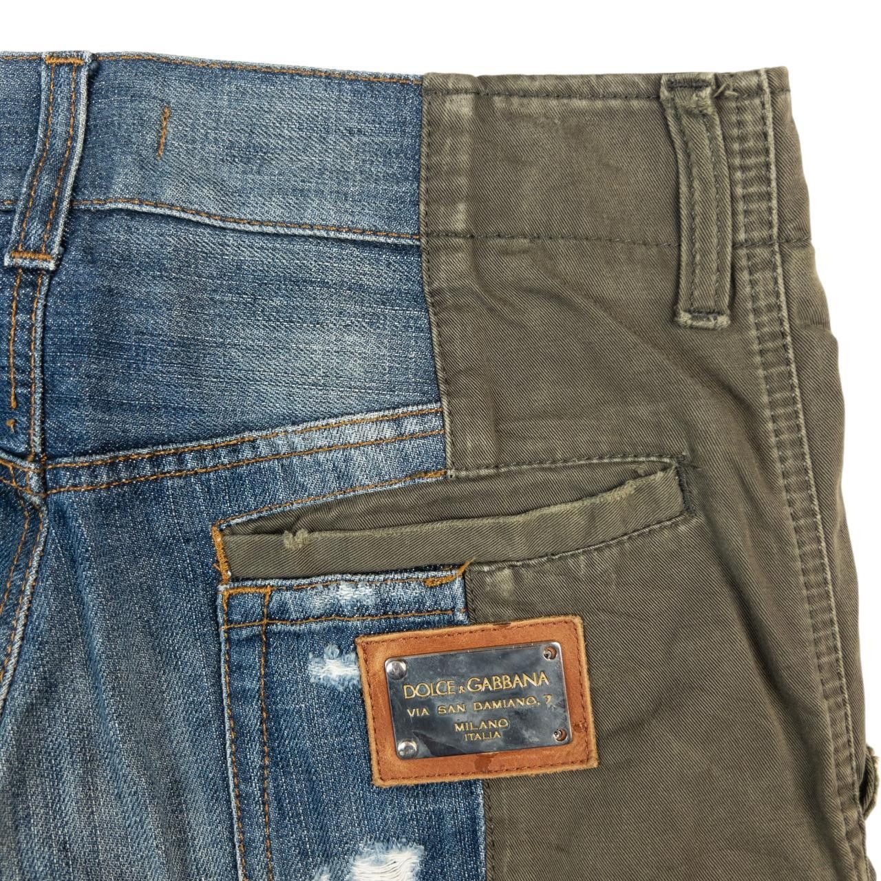 Dolce & Gabbana Vintage Dolce & Gabbana Denim Cargo Split Trousers Size W31 Size US 31 - 5 Thumbnail