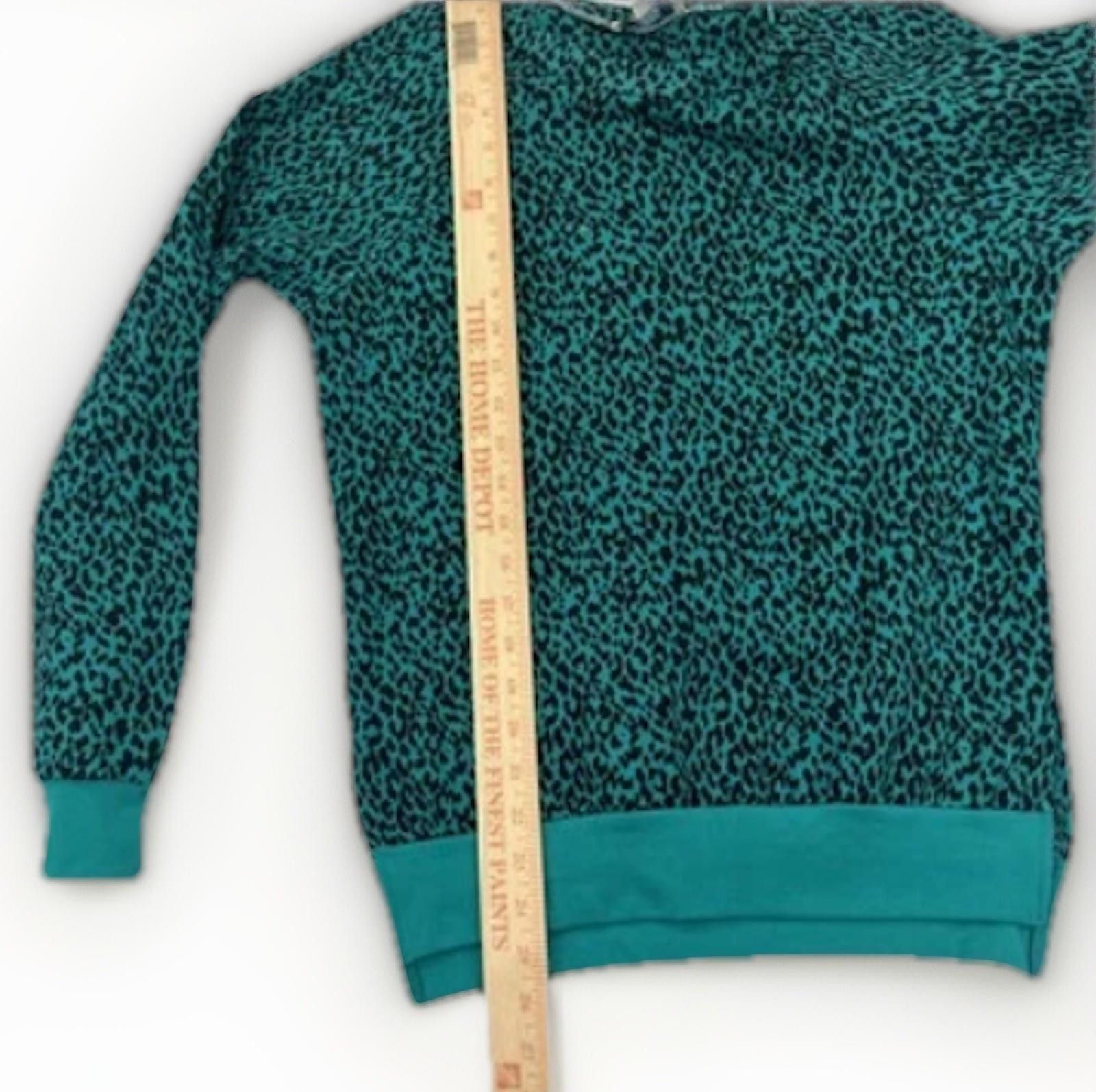 Designer JUN & IVY vintage animal print green black sweatshirt Sz-XS Size XS / US 0-2 / IT 36-38 - 5 Thumbnail