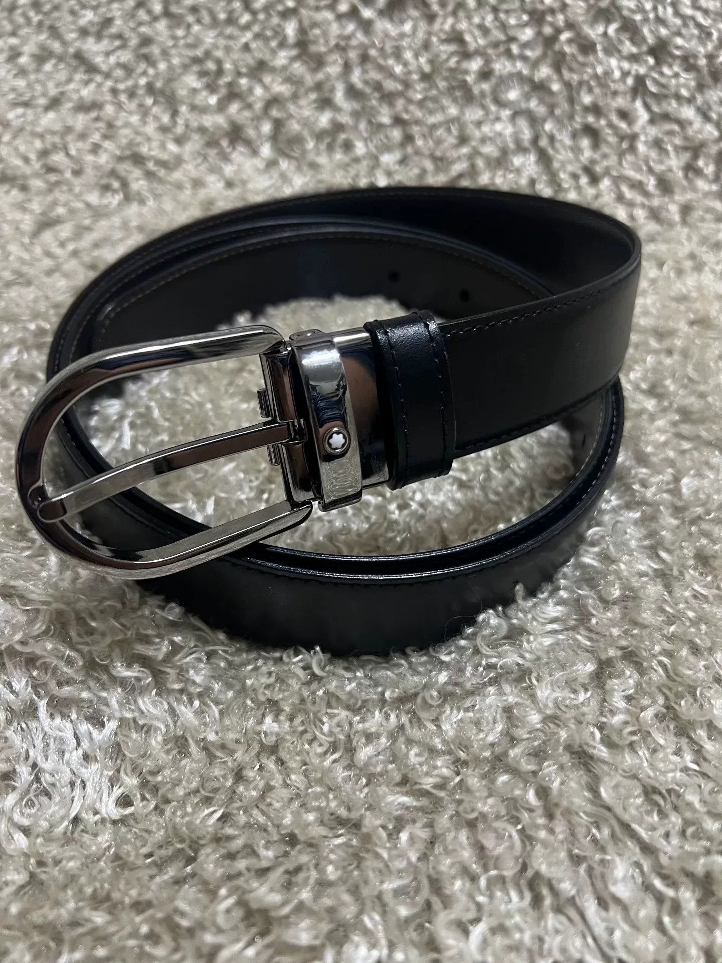 Montblanc Montblanc Men's Full Leather Pin Buckle Belt Size ONE SIZE - 1 Thumbnail
