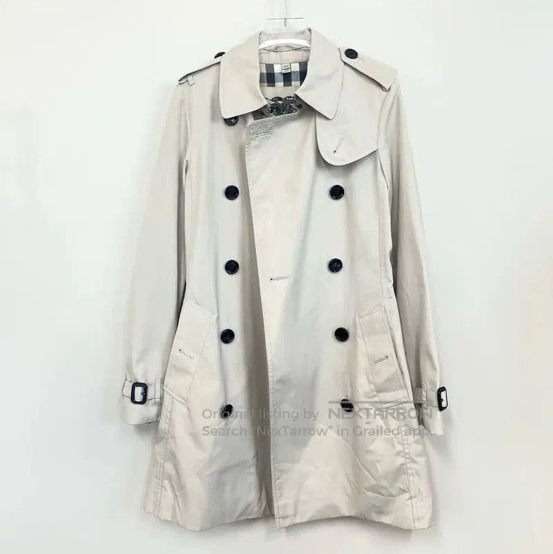 Burberry Burberry Gray Women's Trench Coat Size S. Size S / US 4 / IT 40 - 1 Thumbnail