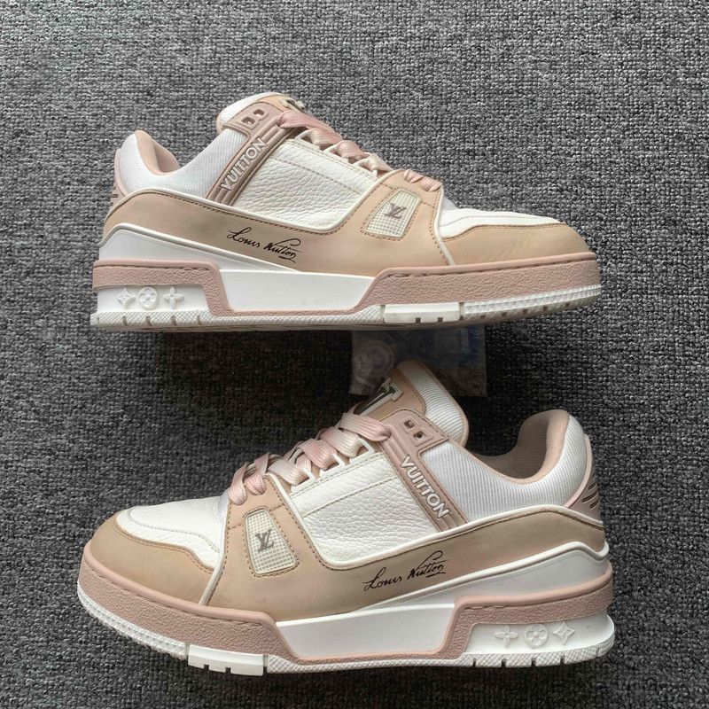 Louis Vuitton Louis Vuitton Pink and White Trainer Sneakers Size US 6 / IT 36 - 6 Thumbnail