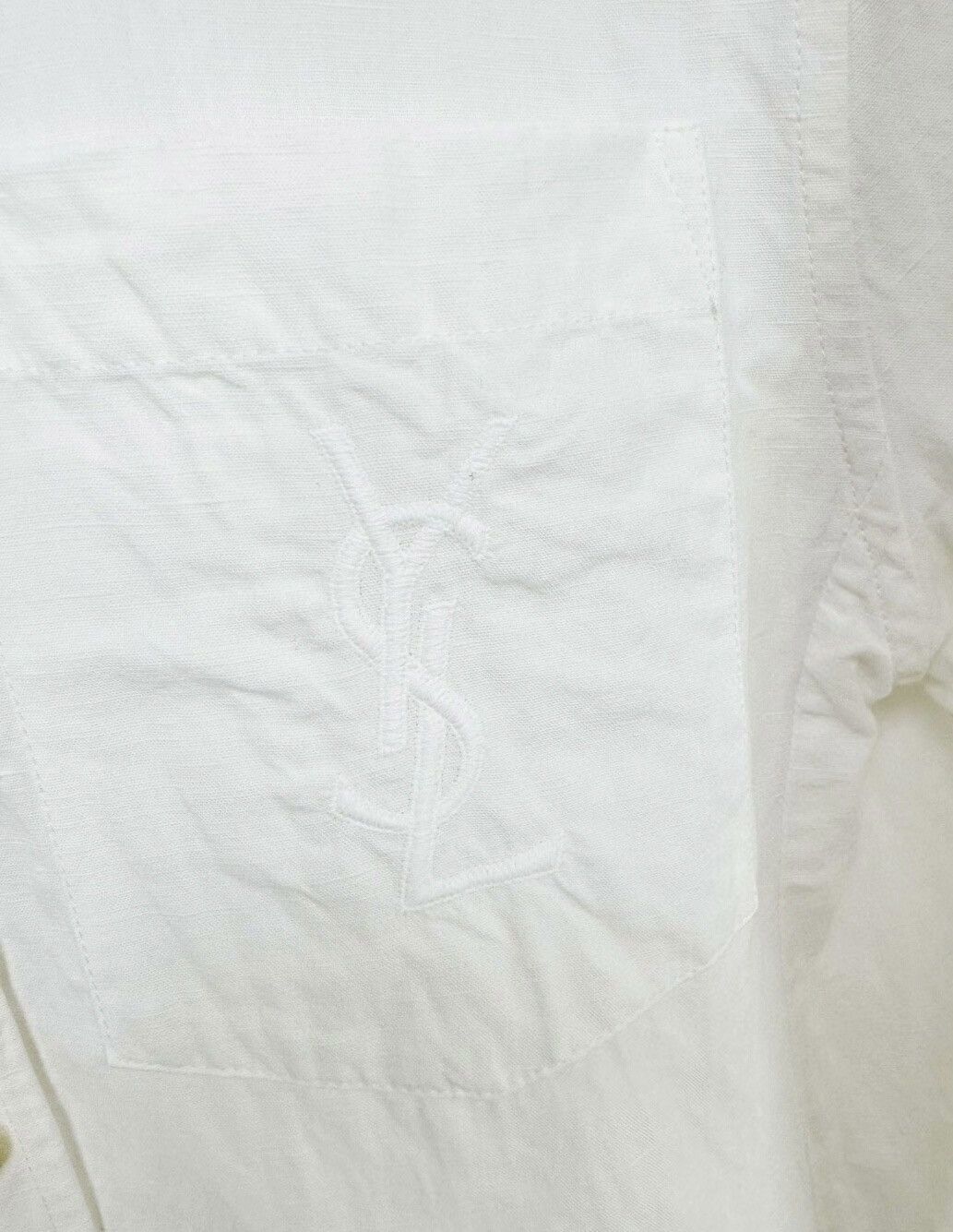 Saint Laurent Paris Saint Laurent SLP embroidered white shirt Size XS / US 0-2 / IT 36-38 - 2 Thumbnail
