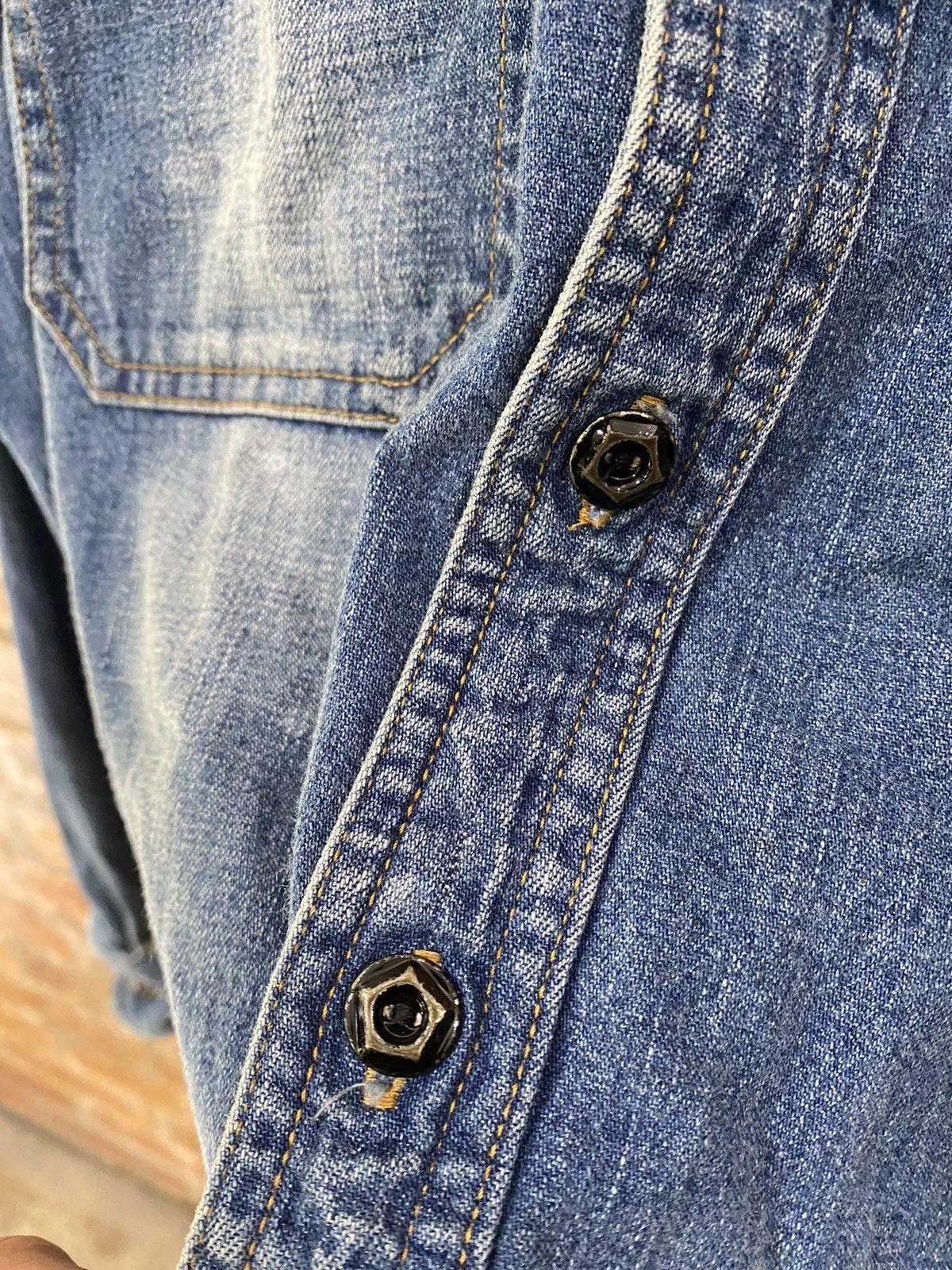 Mastermind Japan 2000s 🔥 Coal Black Los Angeles Rustic Faded Denim Distresse Size US M / EU 48-50 / 2 - 10 Thumbnail