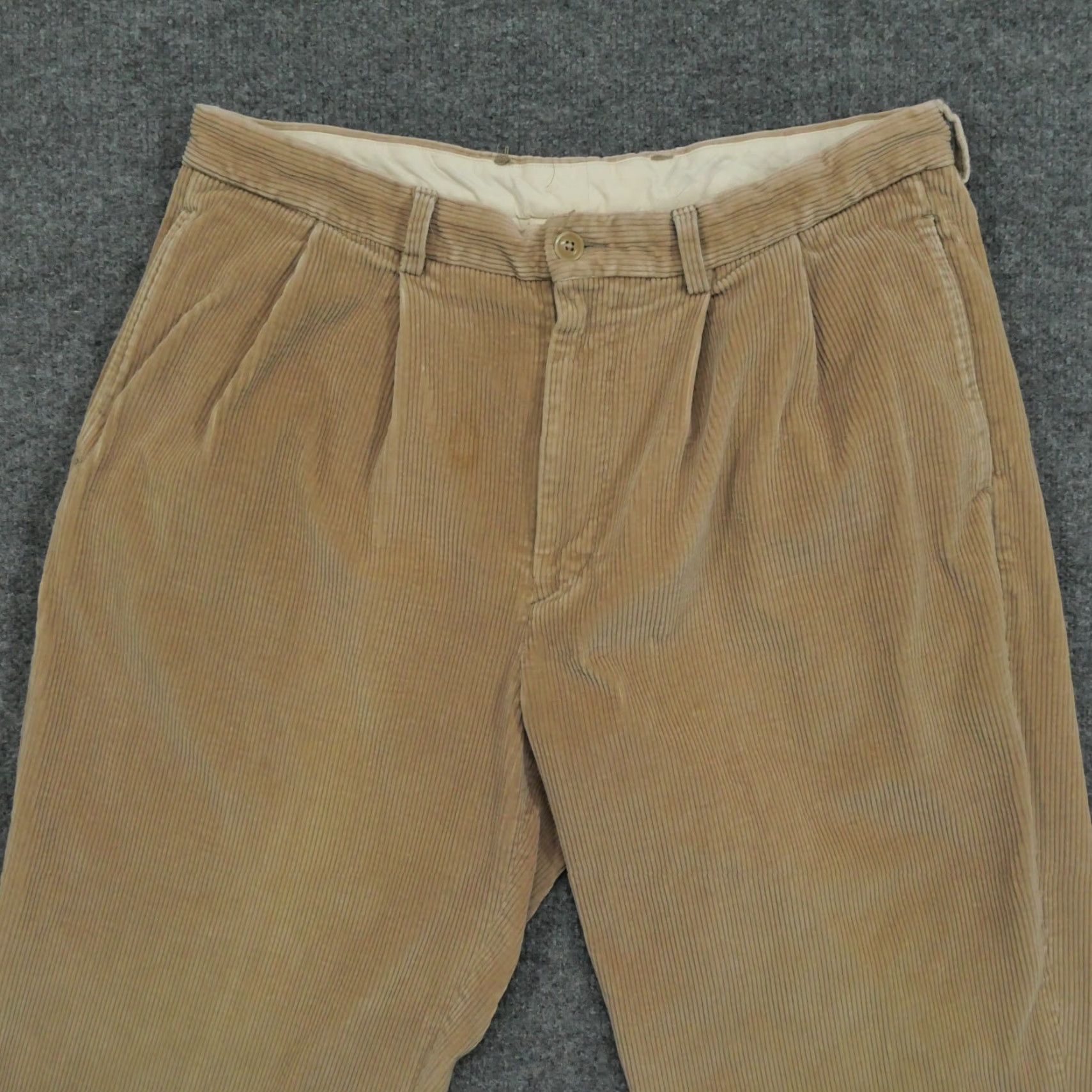Nautica VINTAGE Nautica Pants Mens 38x32 Khaki Corduroy Baggy 90s Tan Beige 36x32 Khakis 90s Mens Size US 36 / EU 52 - 3 Thumbnail