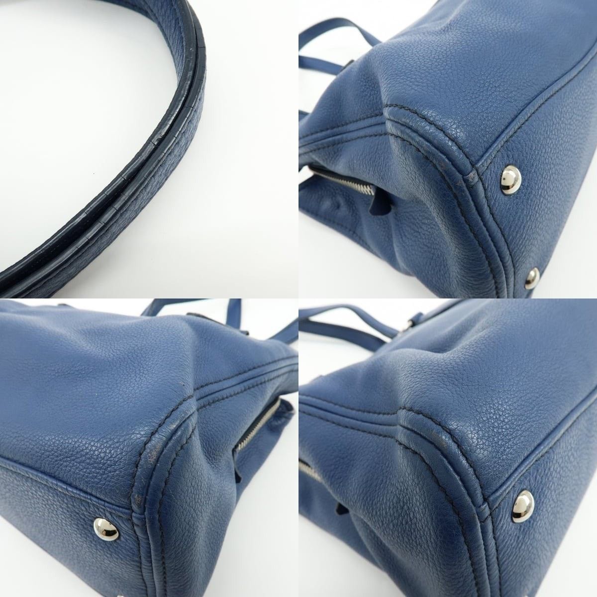 Miu Miu Miu Miu Calfskin Shoulder Bag Blue Size ONE SIZE - 5 Thumbnail