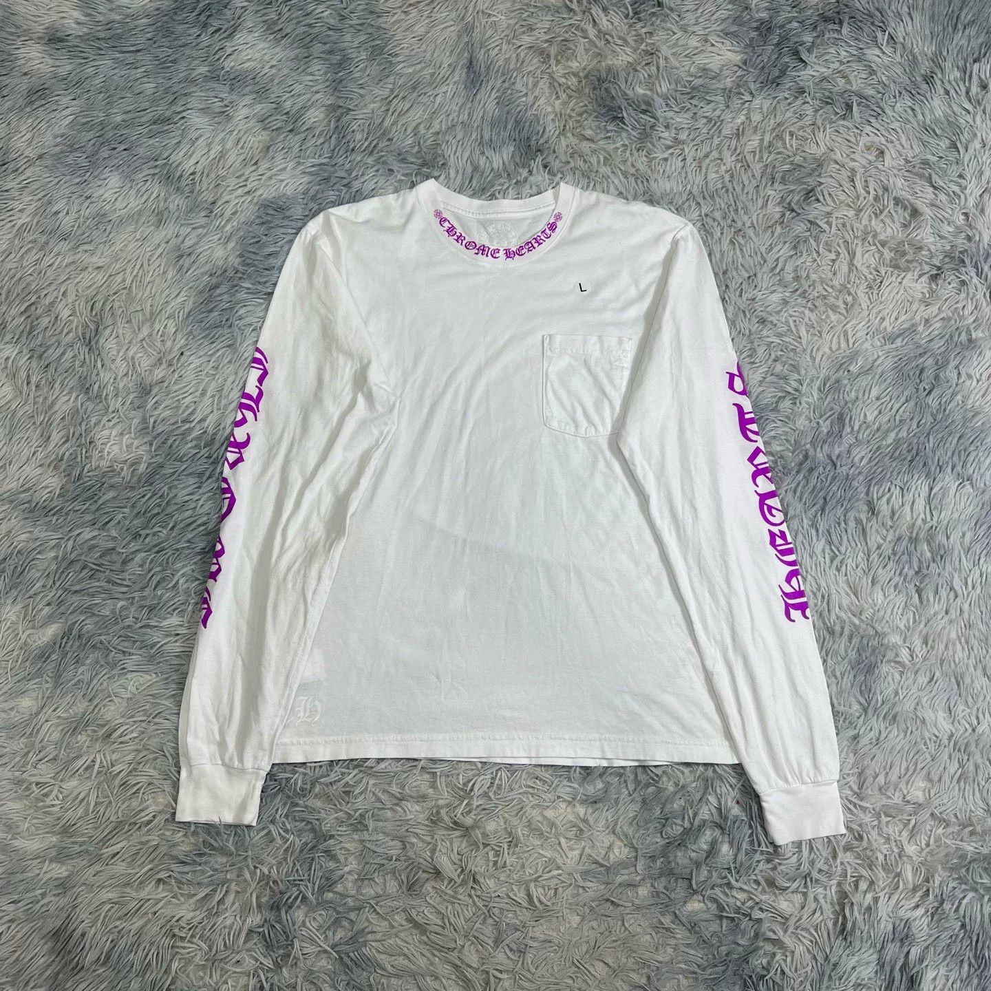 Chrome Hearts Chrome Hearts Purple Text Long-Sleeve Shirt Size US L / EU 52-54 / 3 - 1 Thumbnail
