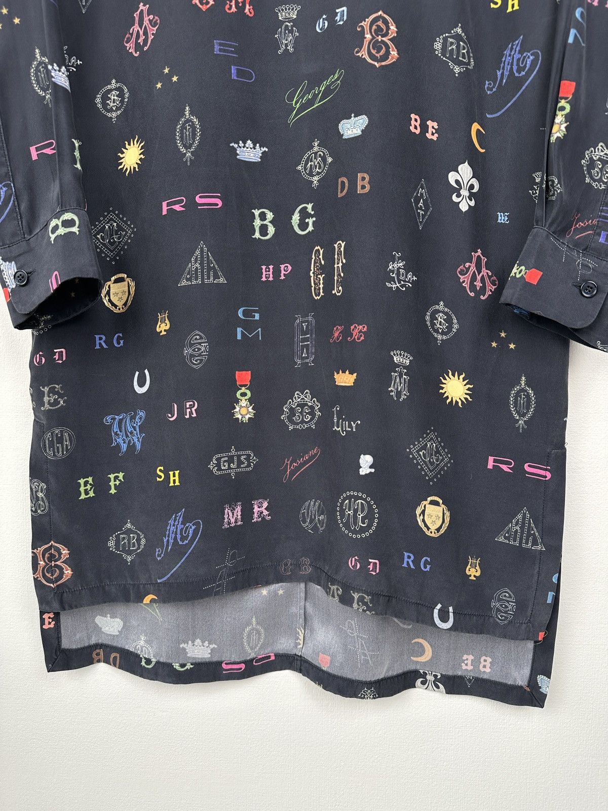 Stella McCartney Stella McCartney 100% Silk Monogram Shirt Dress size 34 Size XXS / US 00 / IT 34 - 6 Thumbnail
