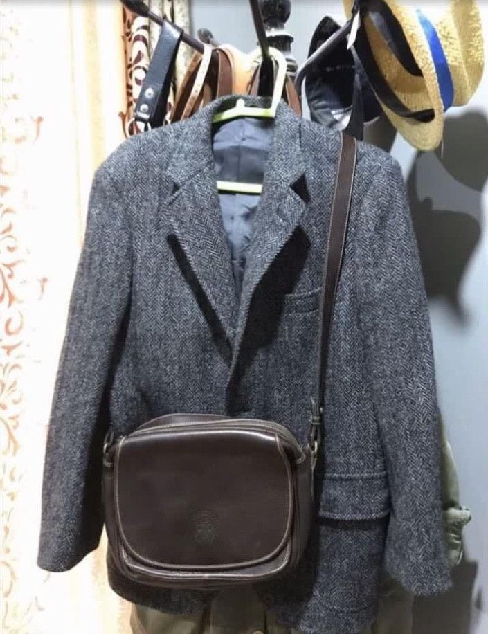 Genuine Leather Vintage Unisex Travertino Italy Full Leather Sling Bag Size ONE SIZE - 2 Thumbnail