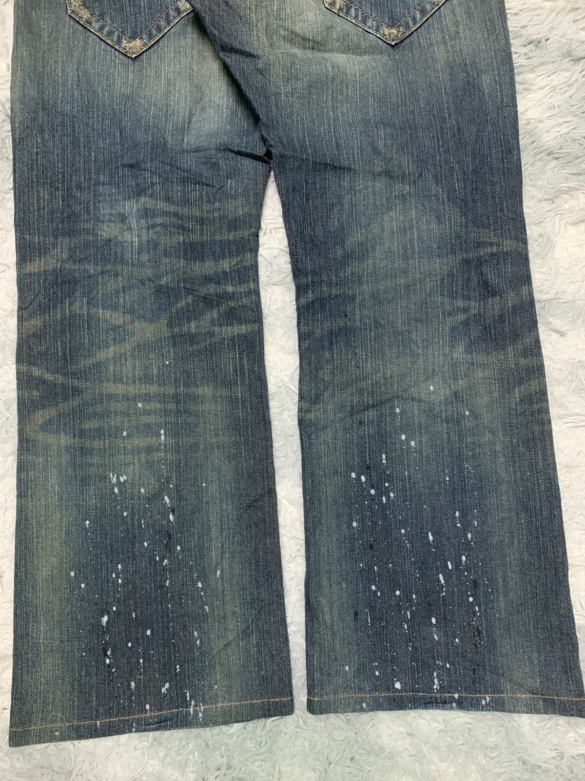 Edwin × Japanese Brand × Vintage RARE EDWIN XV-S BUCKLE BACK DISTRESSED DENIM RARE DESIGN Size US 34 / EU 50 - 9 Thumbnail