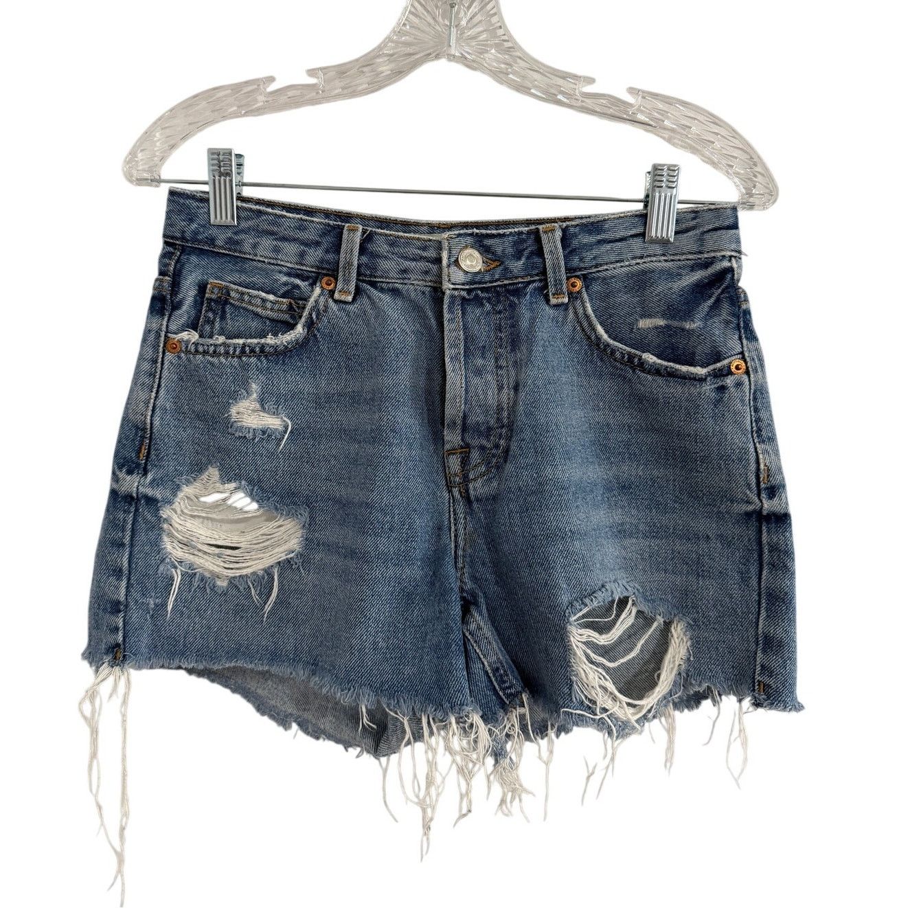 Topshop Topshop Moto Ashley Jean Shorts size 8/4 Size 27" / US 4 / IT 40 - 1 Thumbnail