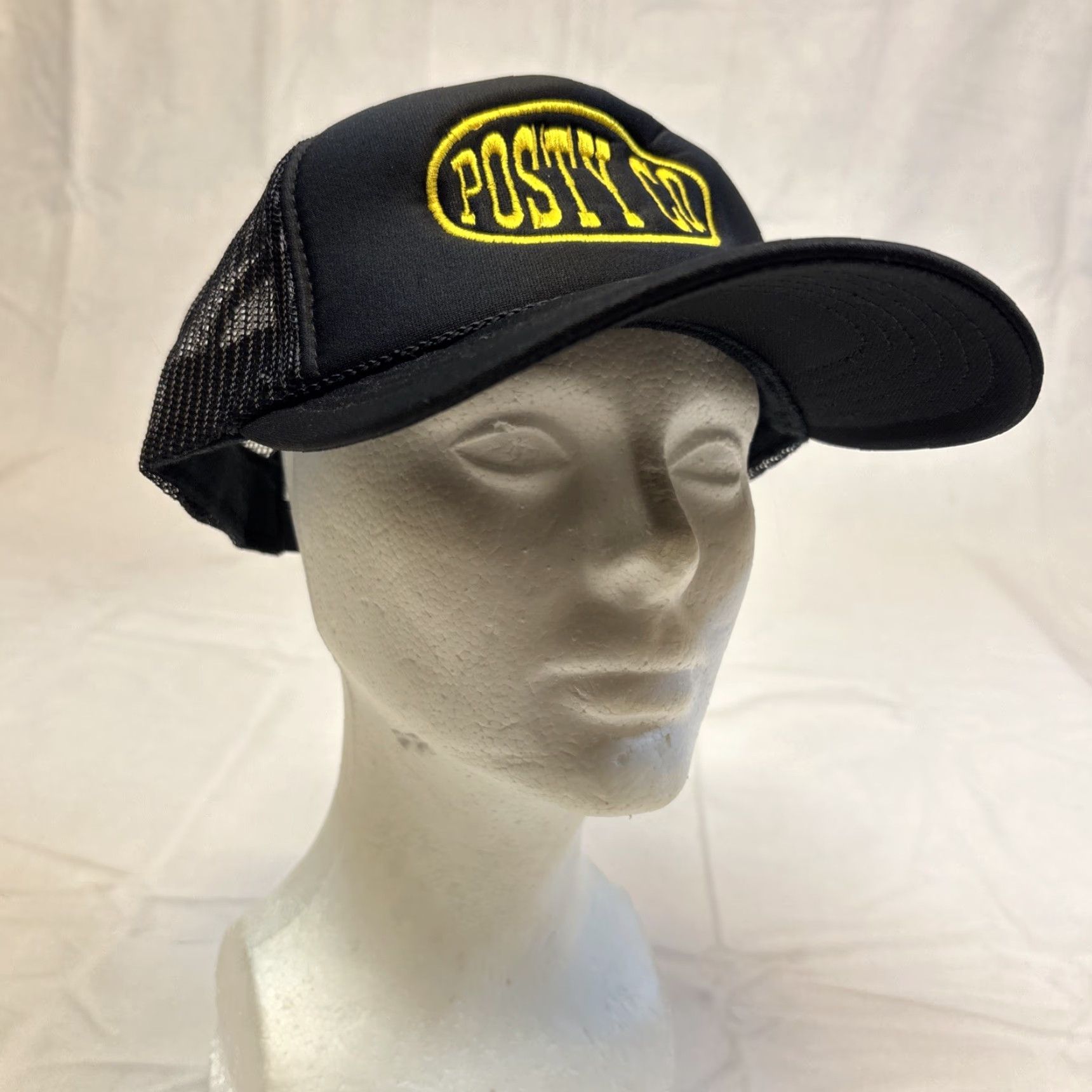 Vintage VINTAGE Post Malone’s Tour Posts Co. Trucker Hat Yellow Embroidered Adjustable NWOT Size ONE SIZE - 3 Thumbnail
