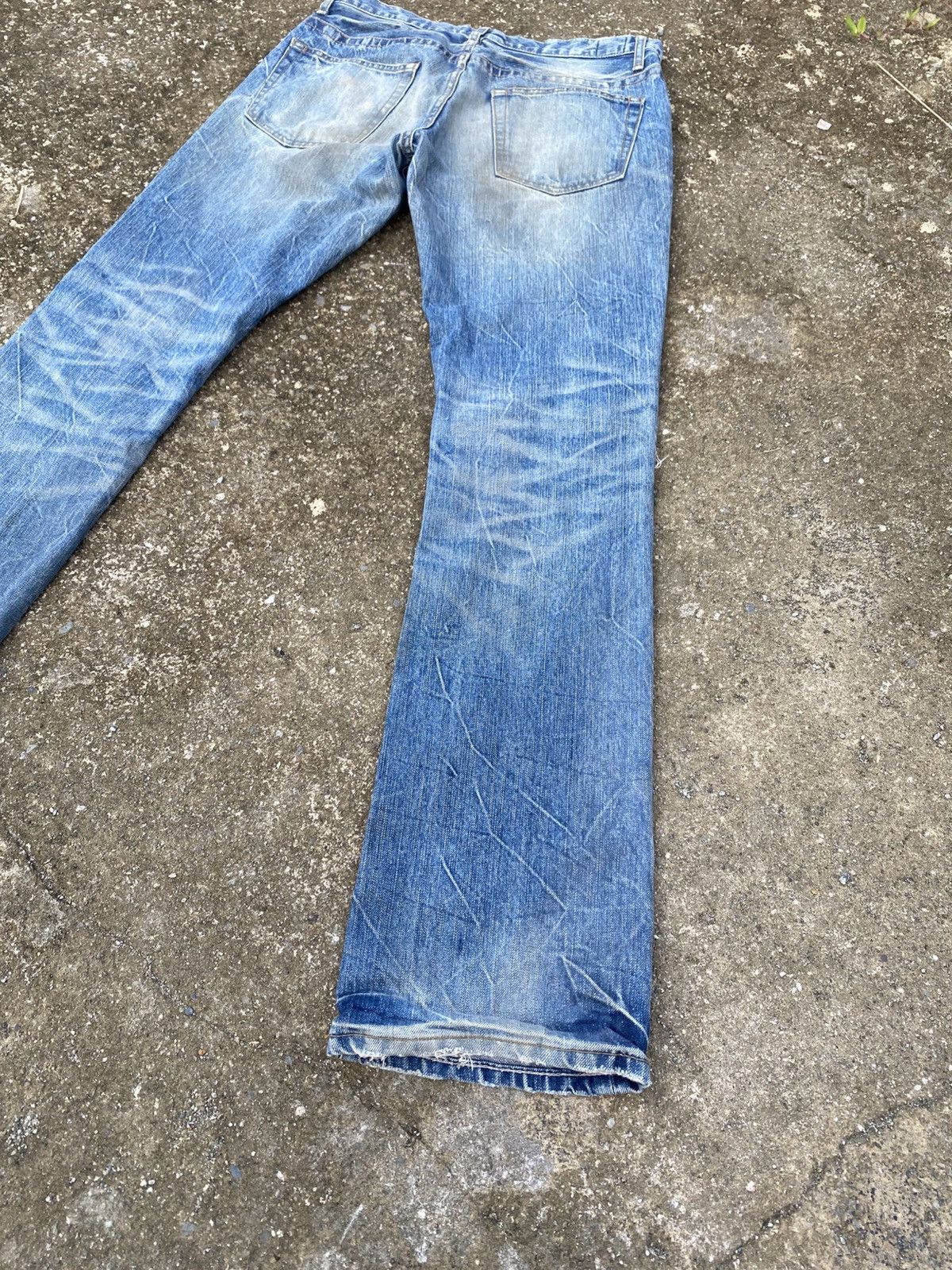 Japanese Brand BLUEWAY Crashed Buttonfly Jeans Size US 30 / EU 46 - 5 Thumbnail
