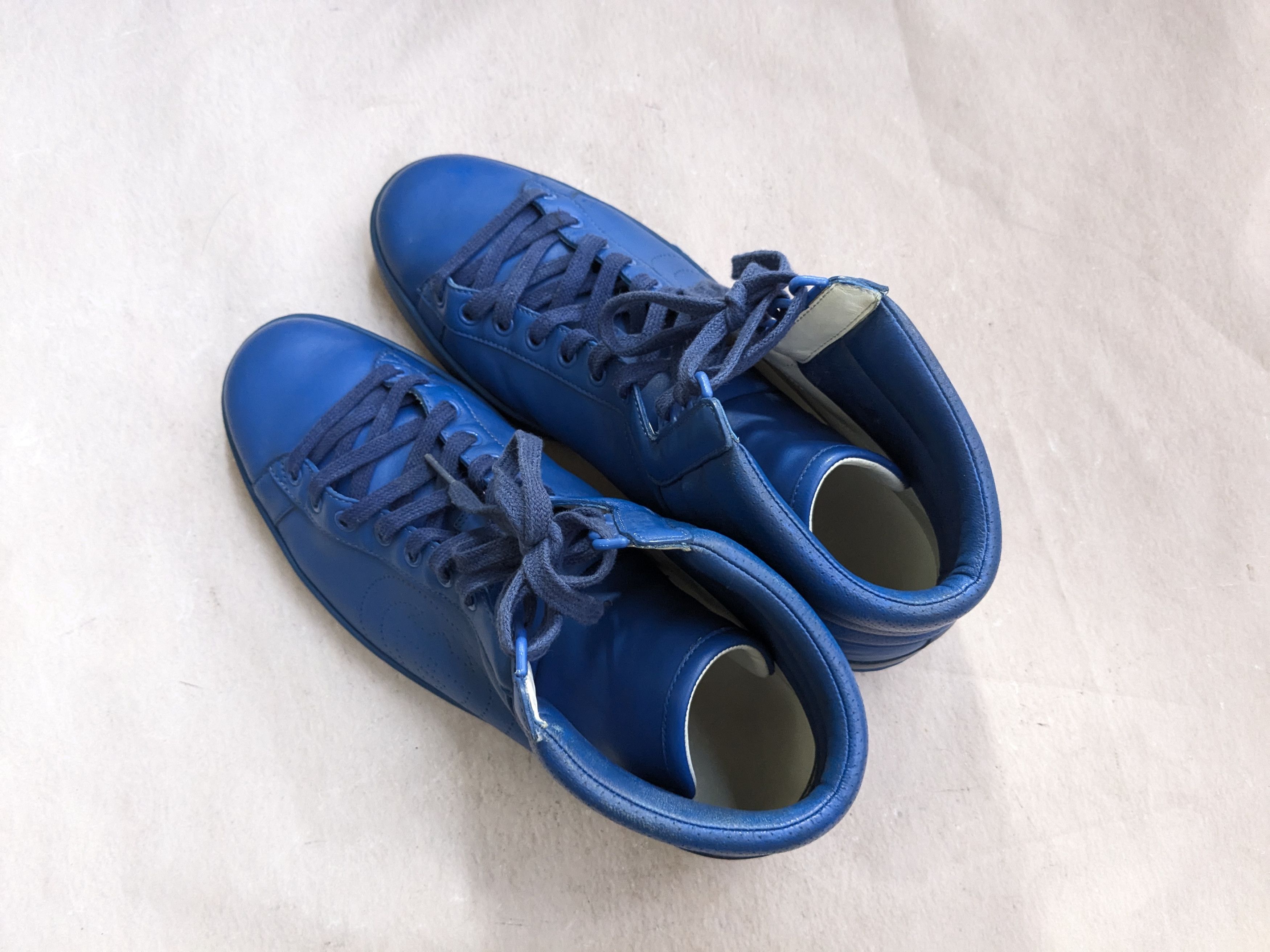 Gucci Gucci Ace Sneakers Blue 10.5 High Tops 625672 GG Size US 10.5 / EU 43-44 - 13 Thumbnail