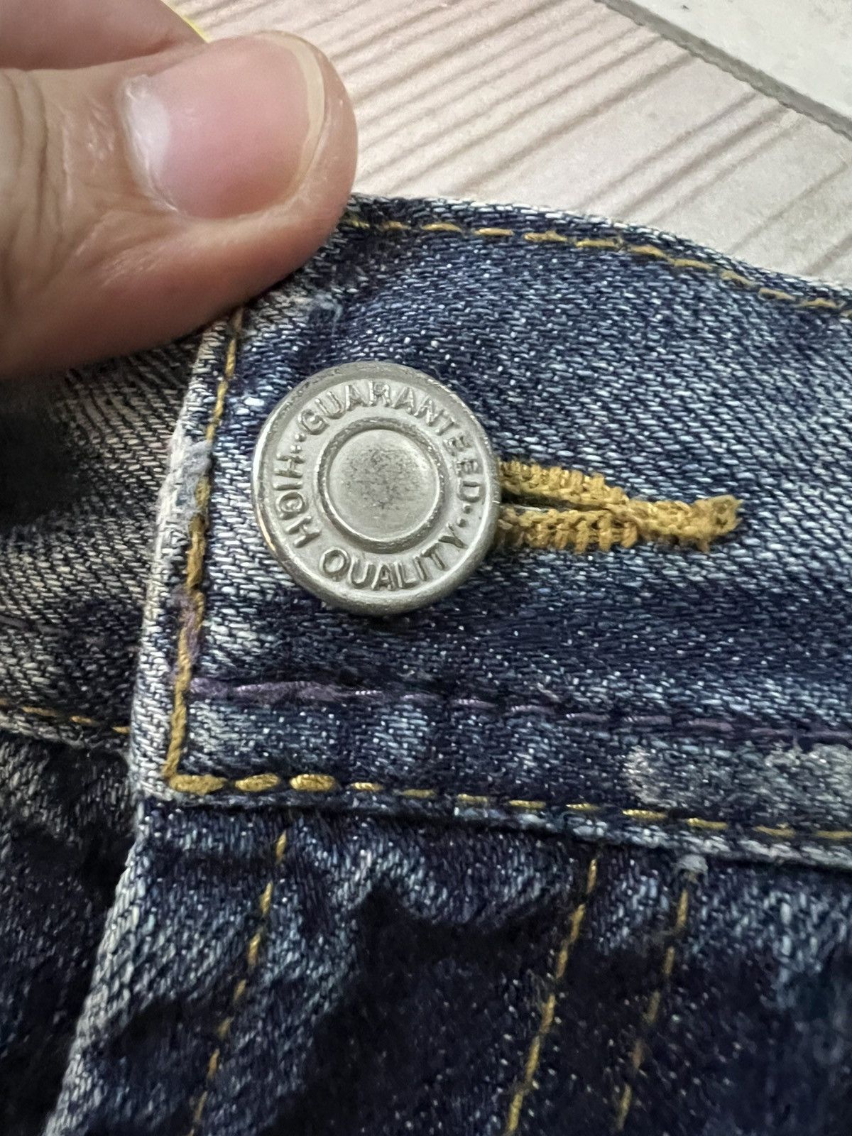 Japanese Brand 💥Flare💥Japanese Unbrand Distressed Jean Size US 31 - 10 Thumbnail