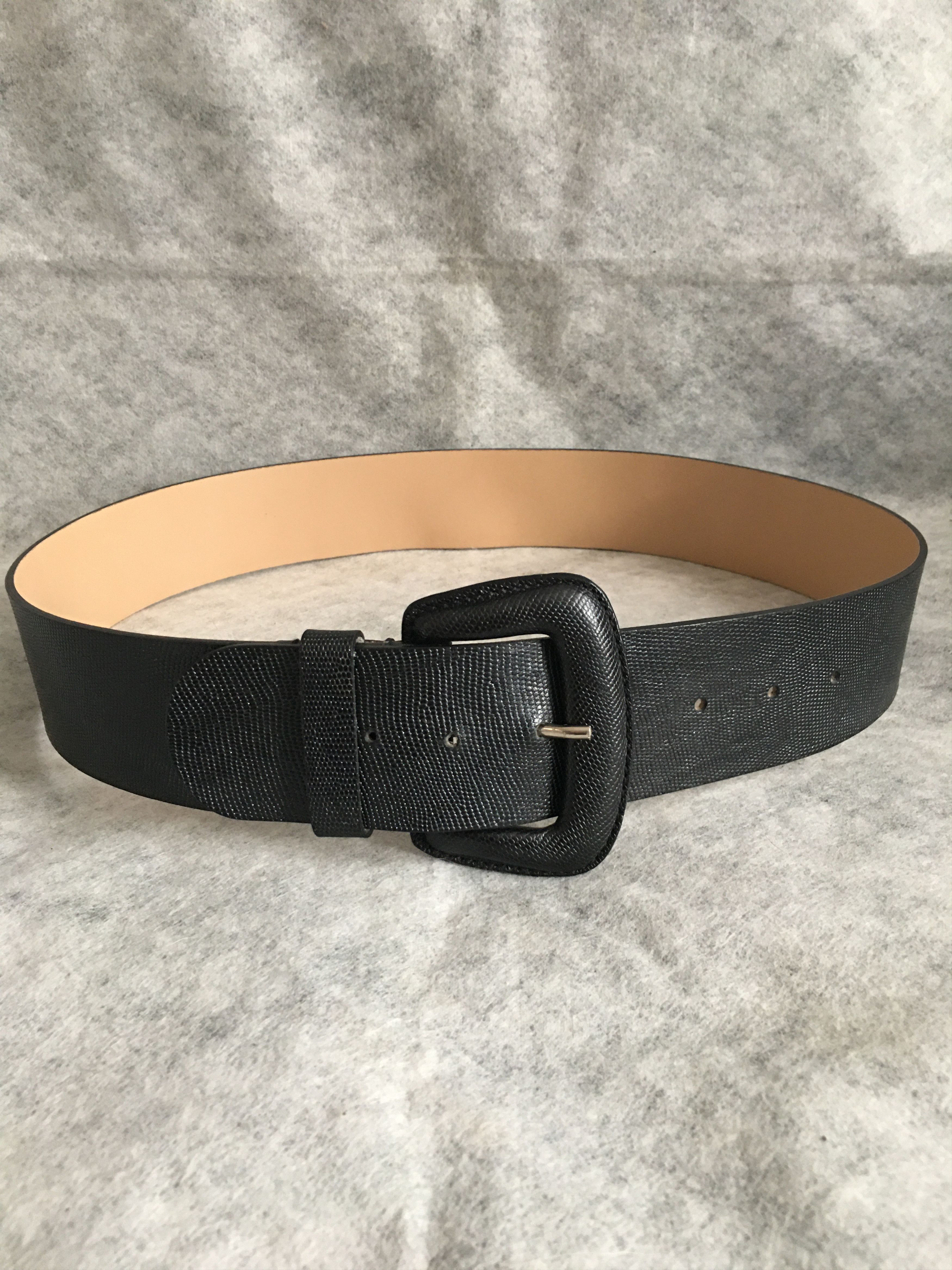 Furla FURLA Black Leather Wide Belt Size L Size ONE SIZE - 2 Thumbnail