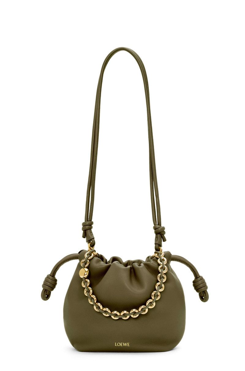 Loewe o1in1g0526 Size: OS/ Mini Flamenco Purse Bag in Khaki Green Size ONE SIZE - 4 Thumbnail