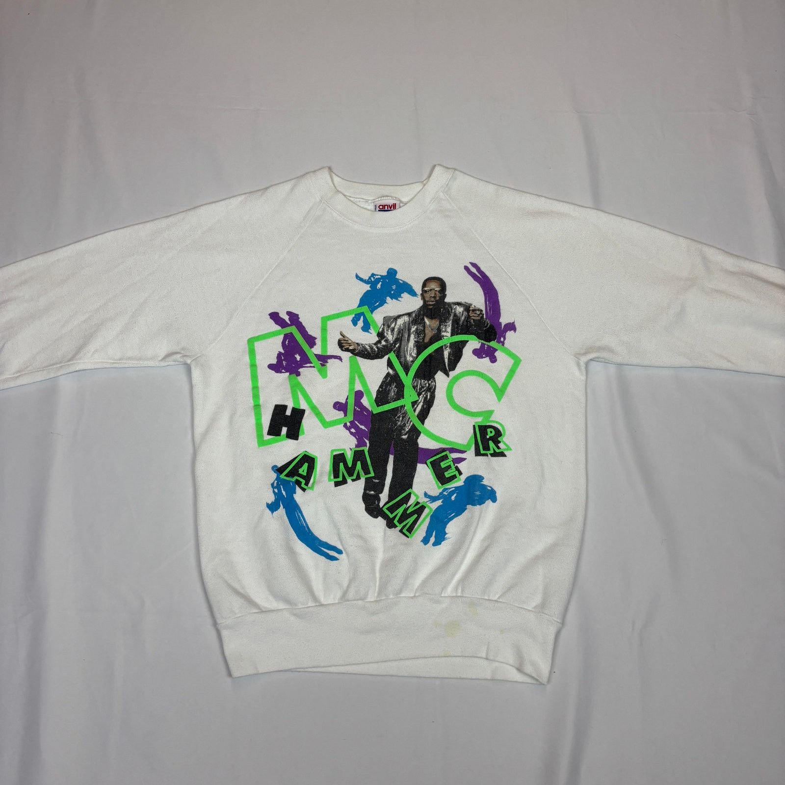 Anvil Vintage 80s MC Hammer Sweatshirt Men's Large Size US L / EU 52-54 / 3 - 2 Thumbnail