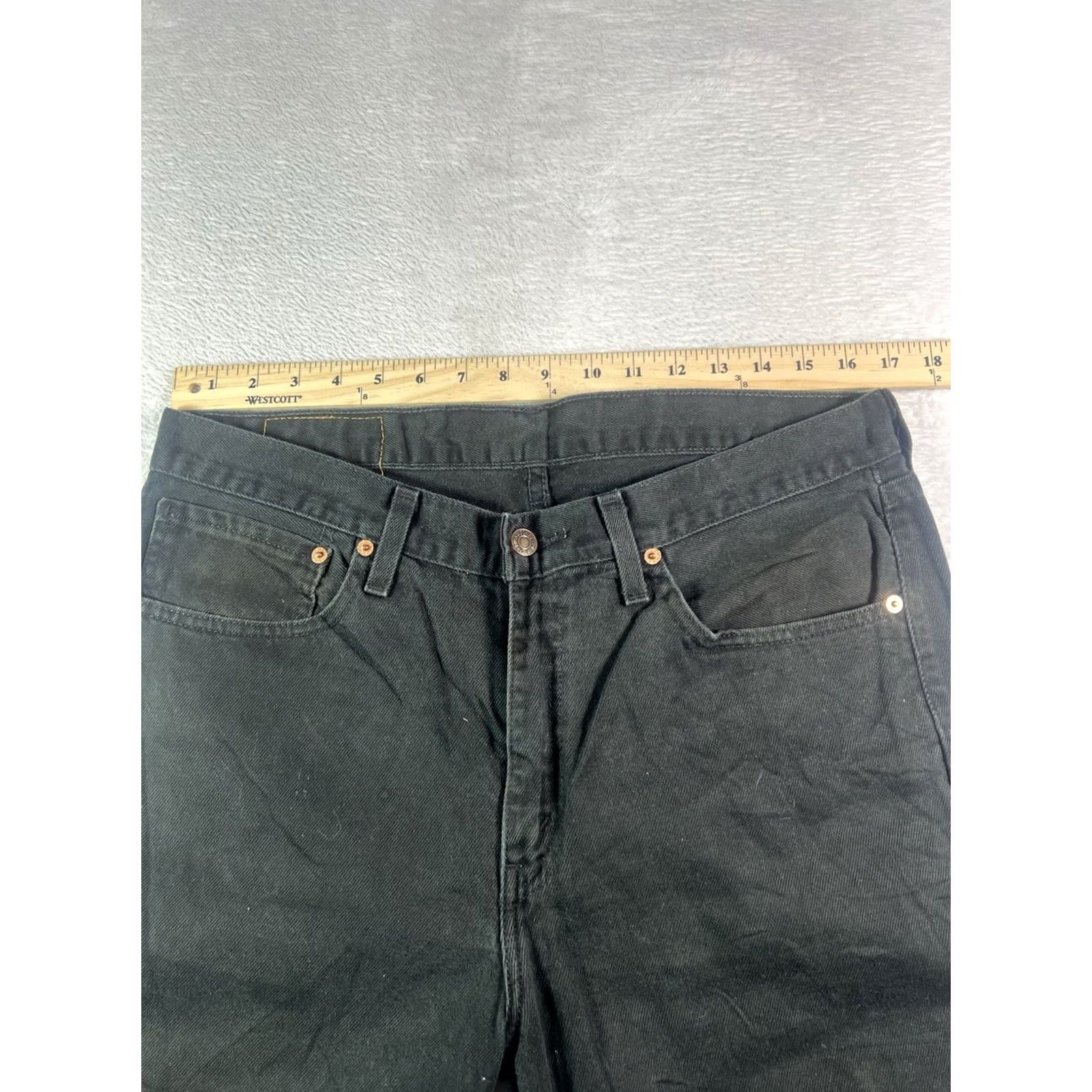 Levi's VINTAGE Levi's 751 Jeans Mens 34x32 Black Regular Fit Straight Leg Denim Workwear - Jeans, Levi's, 751, Black, 34x32, Denim, Straight, Regular, Mens Size US 34 / EU 50 - 7 Thumbnail