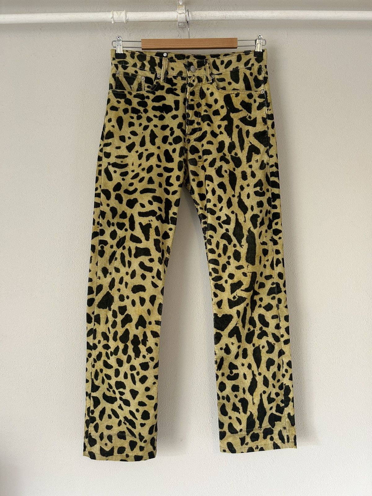 Dries Van Noten Leopard Print Corduroy Pants Size US 30 / EU 46 - 1 Thumbnail