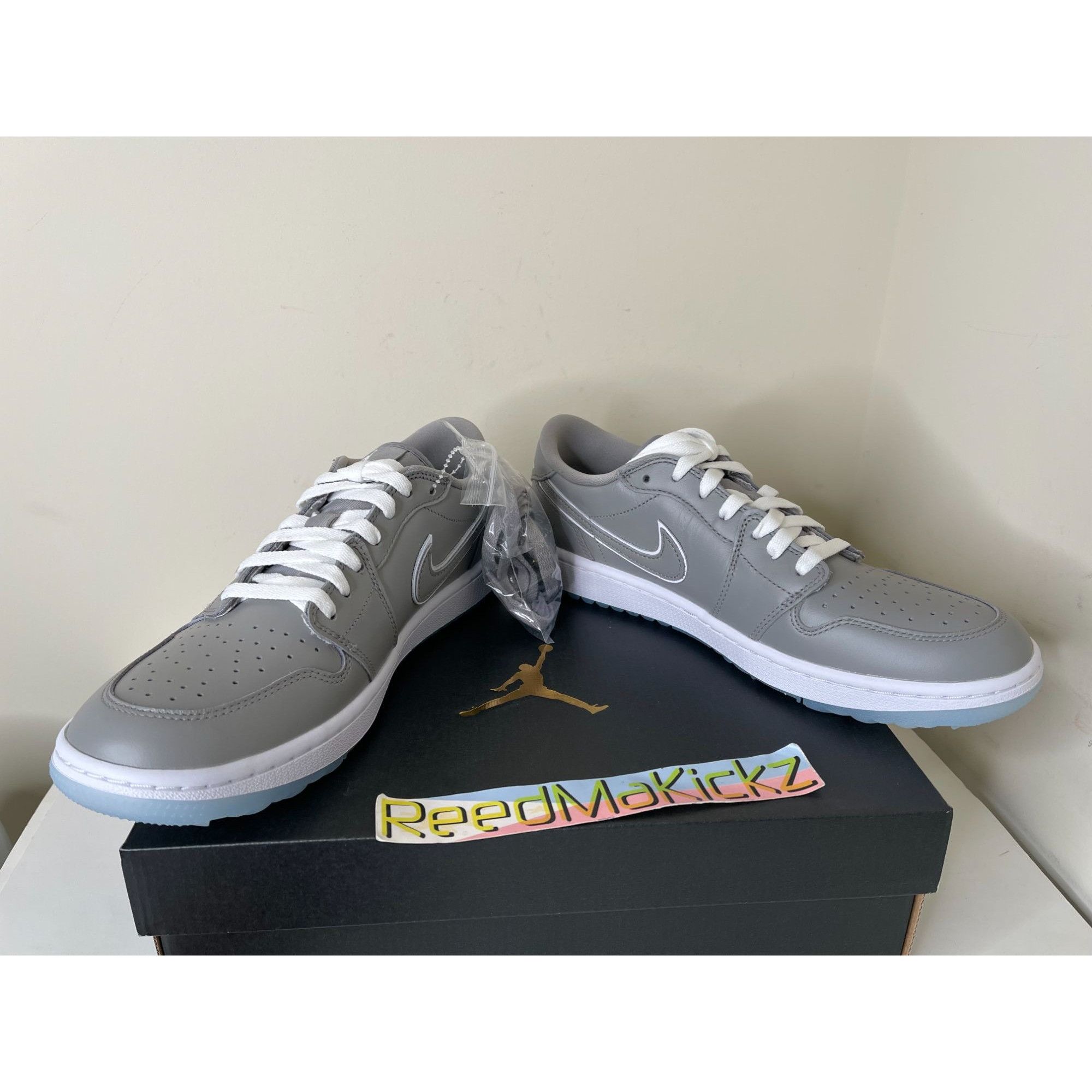 Jordan Brand Jordan 1 Low Golf Grey Blue Tint SPIKELESS Mens 9.5us Size US 9.5 / EU 42-43 - 4 Thumbnail