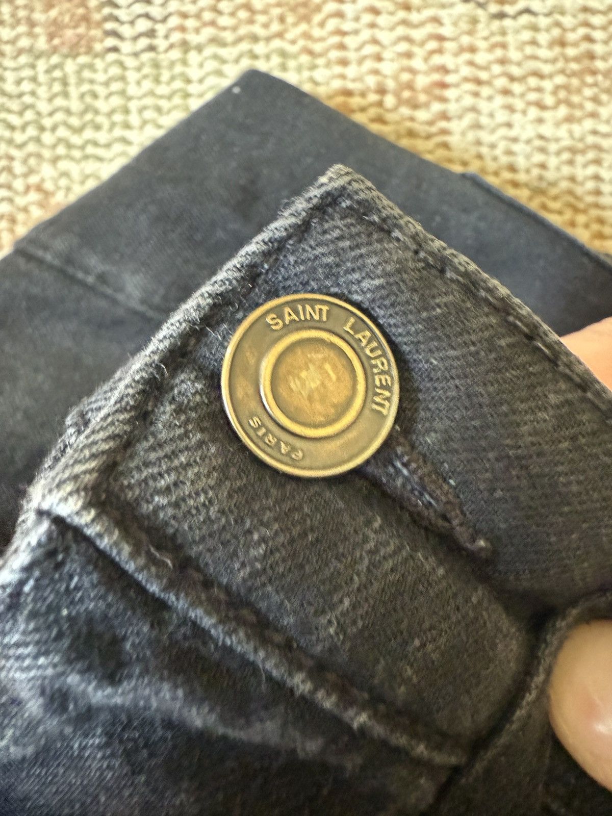 Saint Laurent Paris YSL Saint Laurent slim fit black jeans size 31 Size US 31 - 7 Thumbnail
