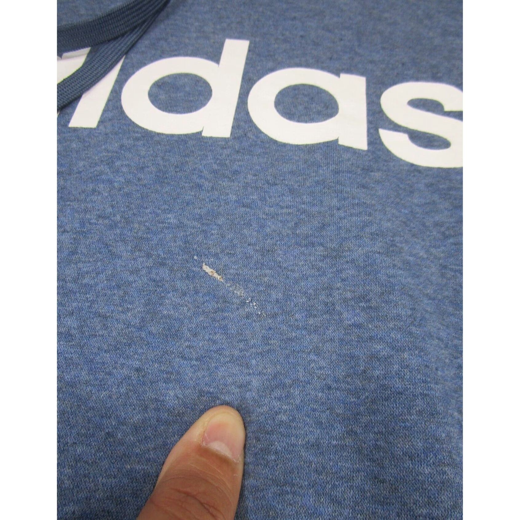 Adidas Adidas Mens Medium Blue Cotton Blend Sweatshirt Hoodie Pullover Size US M / EU 48-50 / 2 - 3 Thumbnail