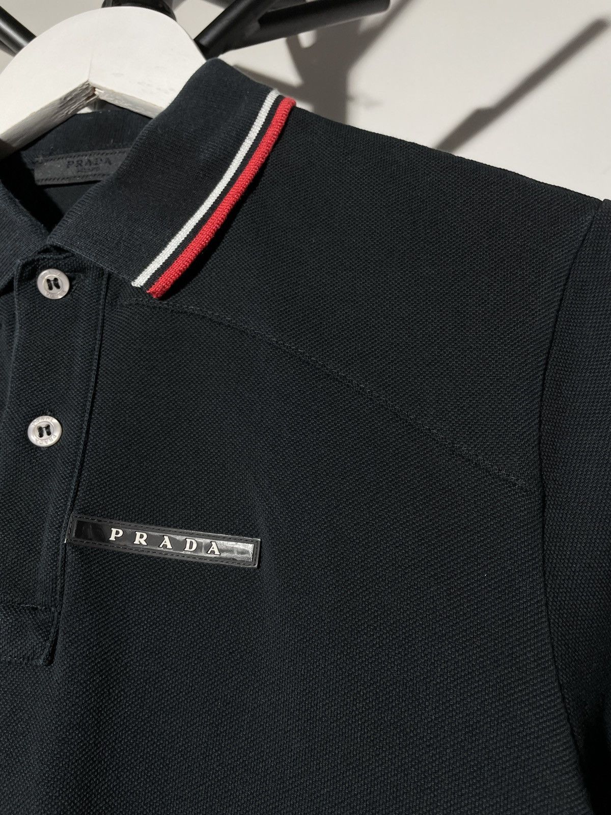 Prada Prada Men’s Black Tab Polo Shirt Size US S / EU 44-46 / 1 - 4 Thumbnail