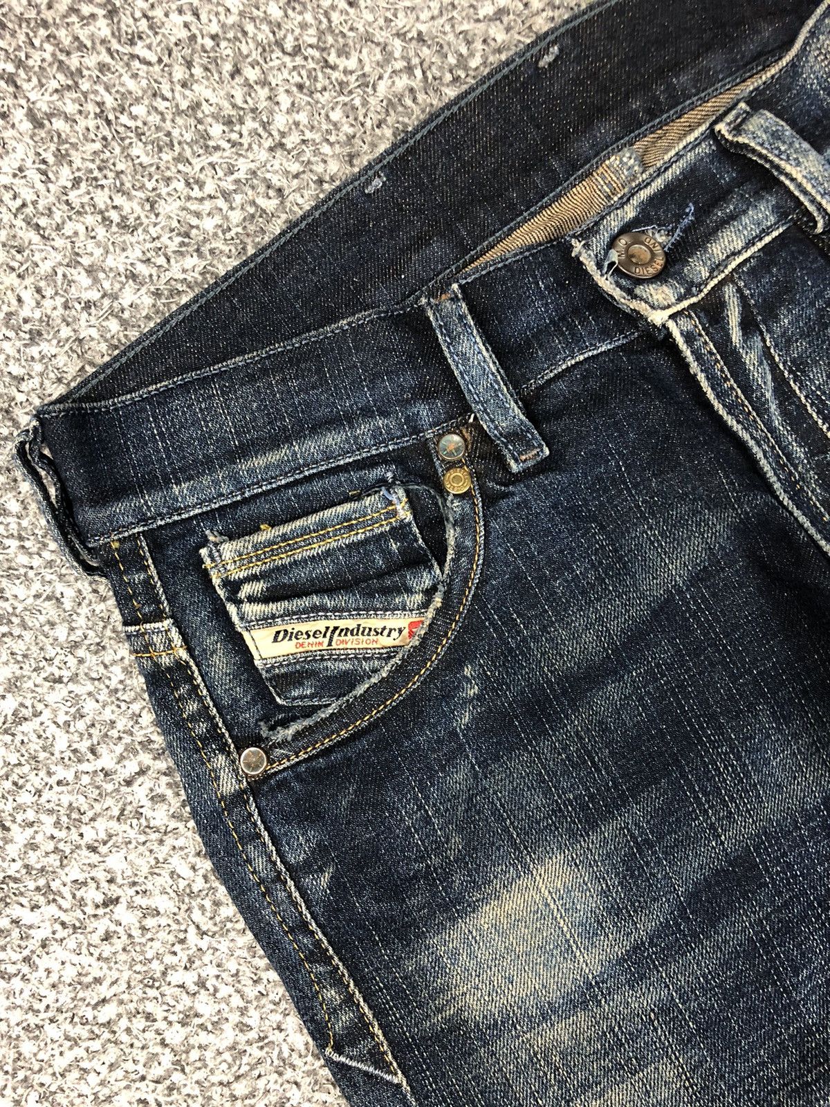 Diesel Vintage Diesel Industry Italy Flare Stone Wash Jeans Size 29" - 4 Thumbnail
