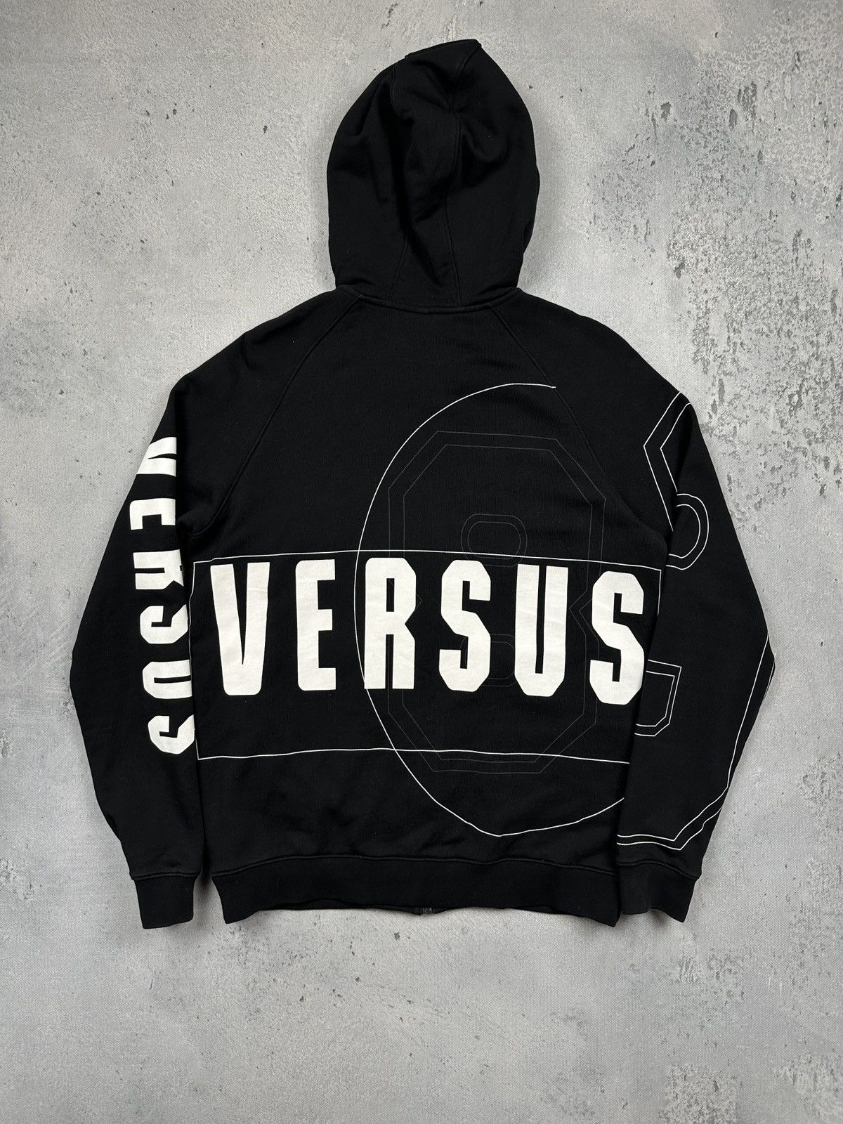 Versus Versace Versus Versace Black Full Zip Hoodie Geometric Print Rare S Size US S / EU 44-46 / 1 - 2 Thumbnail
