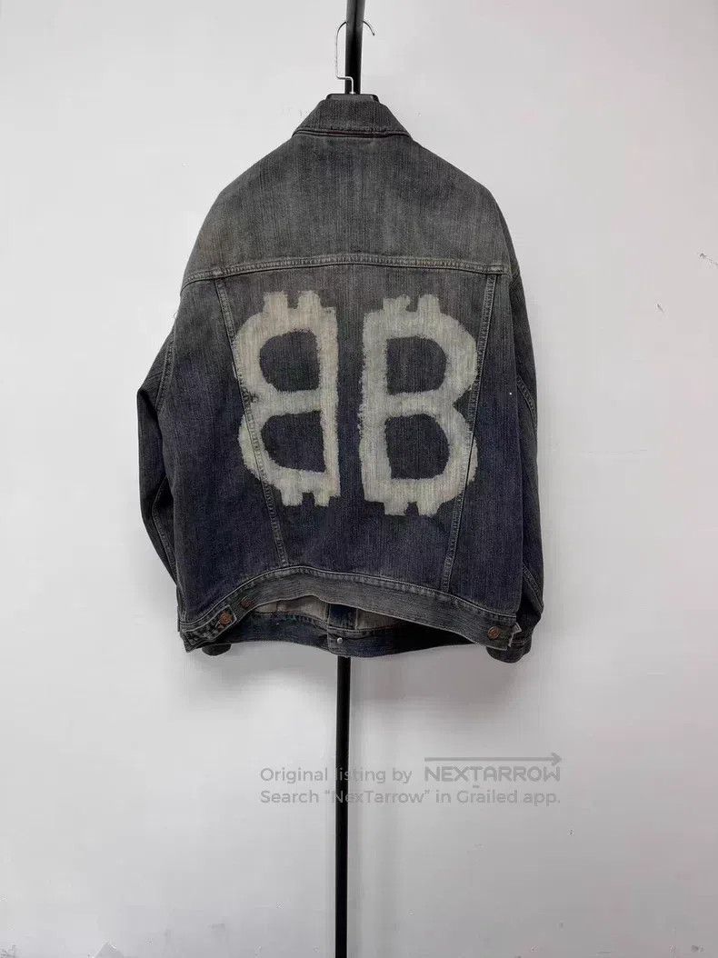 Balenciaga Balenciaga Letter Printed Single Breasted Denim Jacket Size US L / EU 52-54 / 3 - 1 Thumbnail