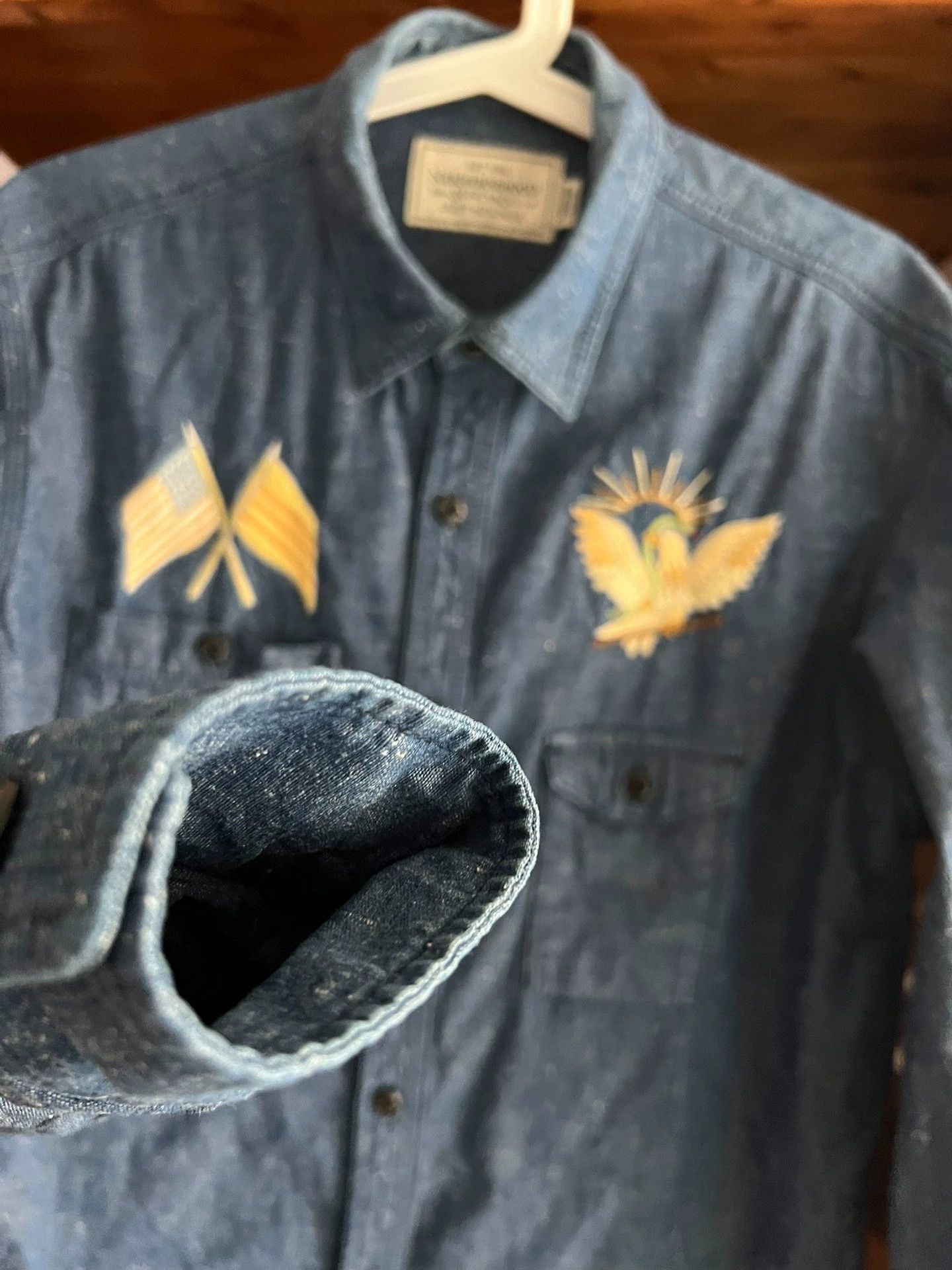 Neighborhood Neighborhood Japan Indigo Vintage Embroidered Denim Shirt Size US M / EU 48-50 / 2 - 4 Thumbnail