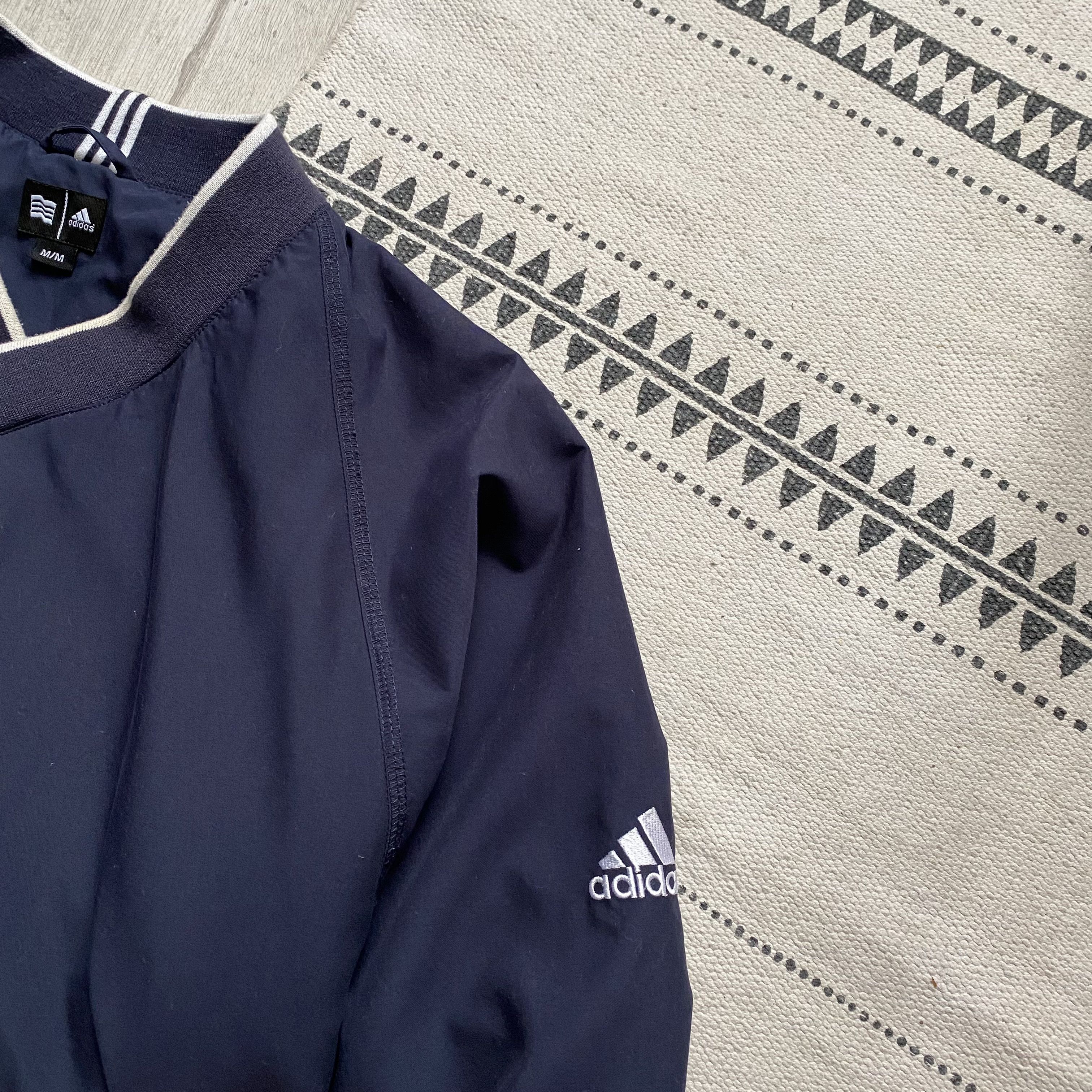 Adidas 🔥 RARE Vintage Adidas Nylon Sweatshirt Jacket Baggy fit Size US L / EU 52-54 / 3 - 5 Thumbnail