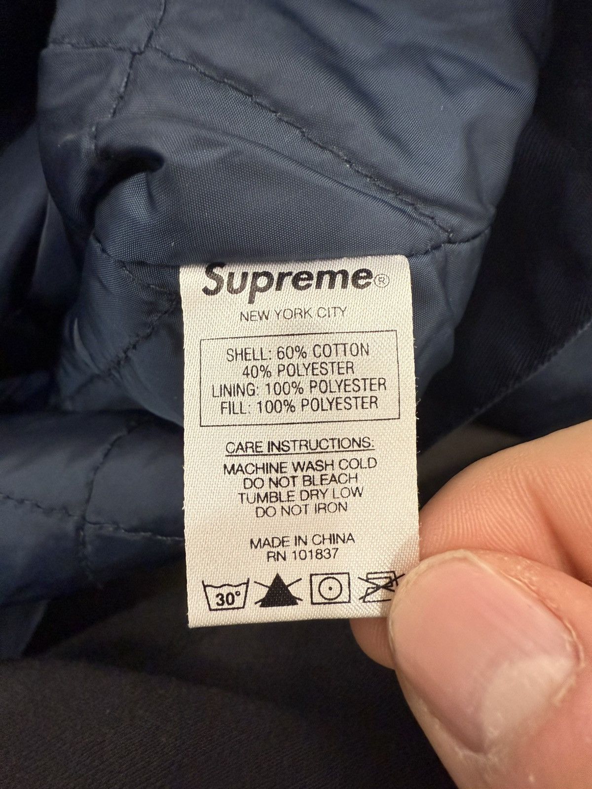 Supreme Supreme Washed Blue NYPD Jacket Size US XL / EU 56 / 4 - 8 Thumbnail