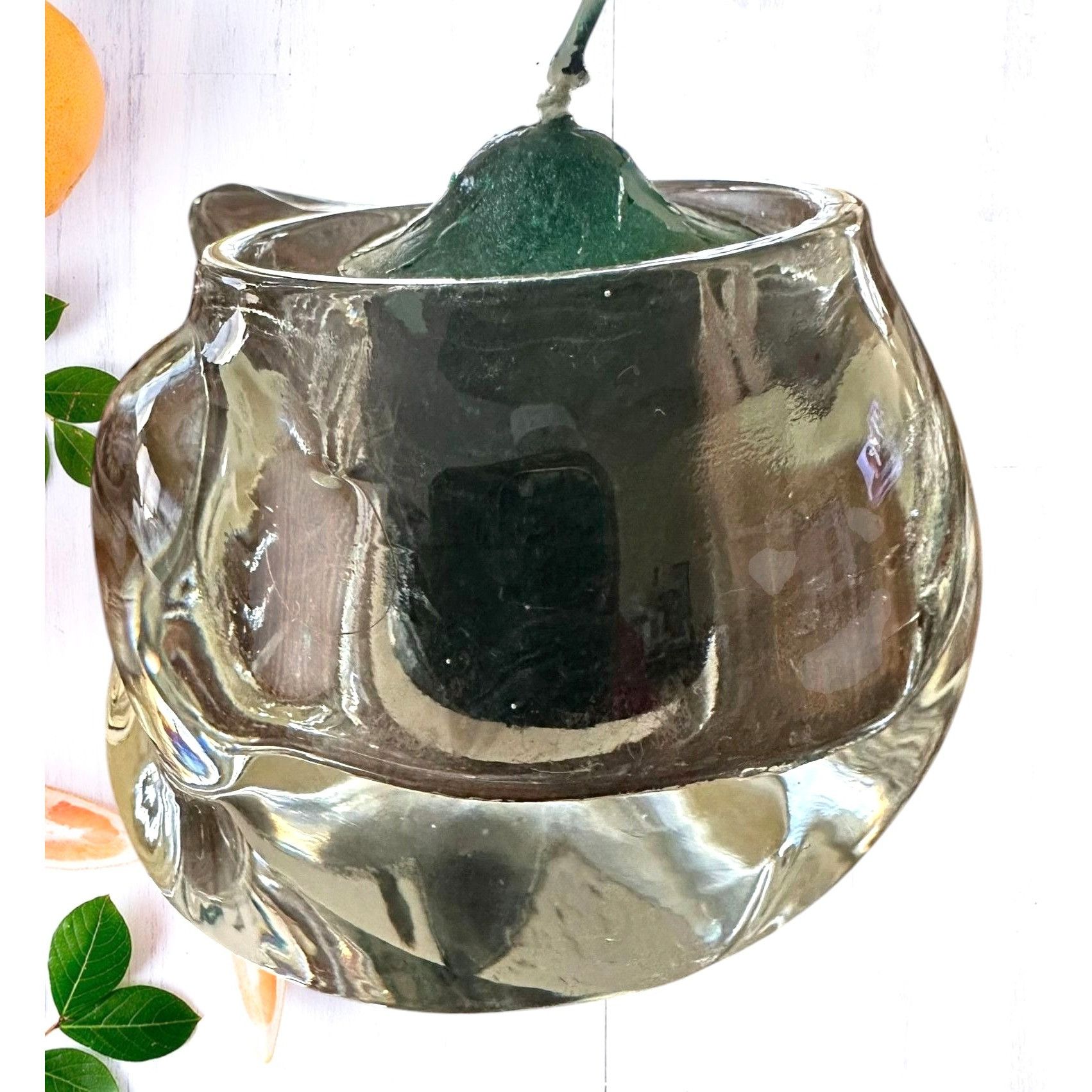 Handmade × Vintage Vintage Indiana Glass Cat Votive Holder Clear Crystal With C Size ONE SIZE - 10 Thumbnail