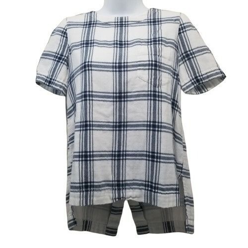 Madewell Madewell XXS Industry Plaid Top Blouse Shirt Blue White Hi L Size XXS / US 00 / IT 34 - 1 Thumbnail