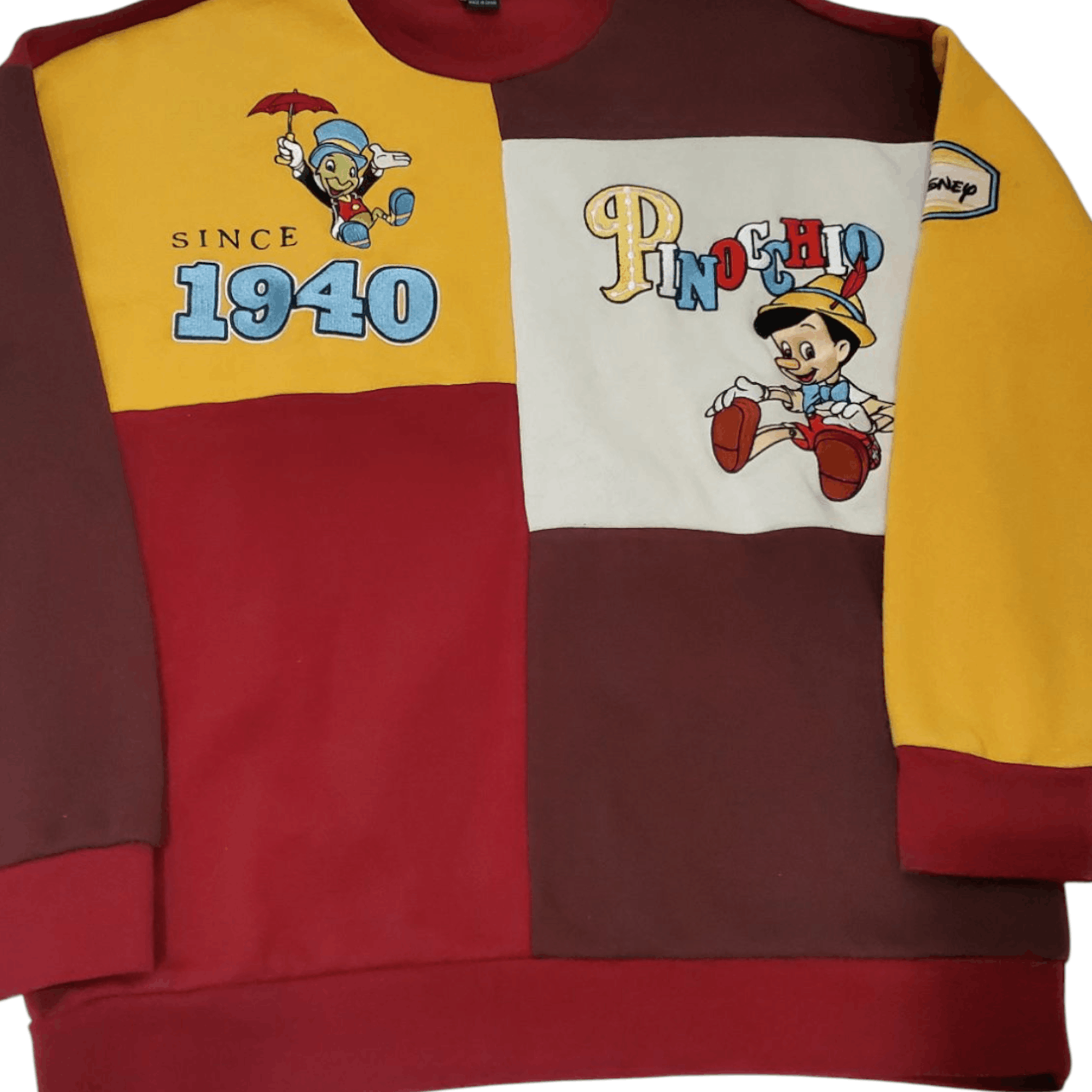 Disney Pinocchio & Jiminy Cricket Embroidered Sweatshirt Size US M / EU 48-50 / 2 - 2 Thumbnail