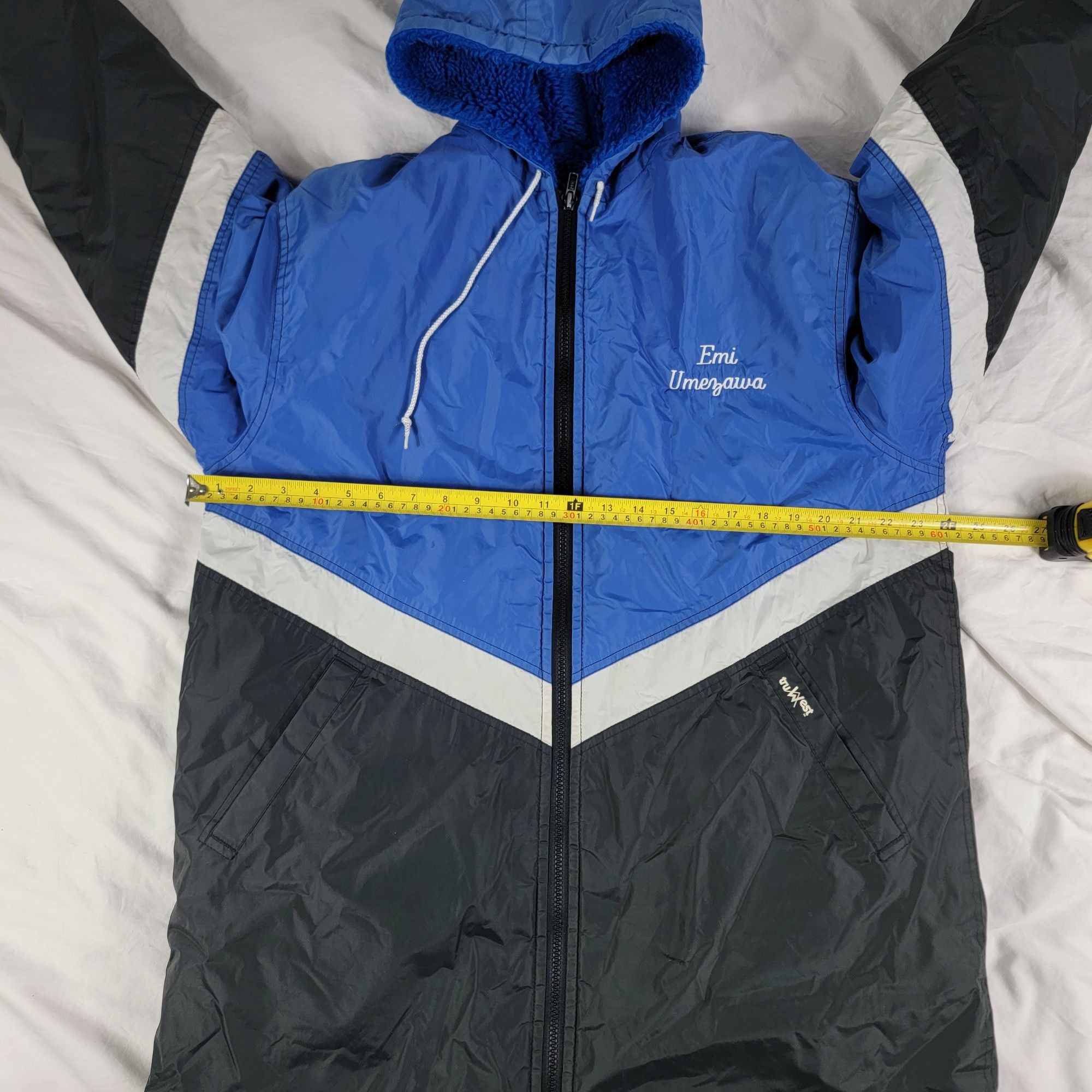 Other × Vintage TruWest Womens Medium Blue Hooded Jacket Coat With Sherpa Fl Size M / US 6-8 / IT 42-44 - 5 Thumbnail