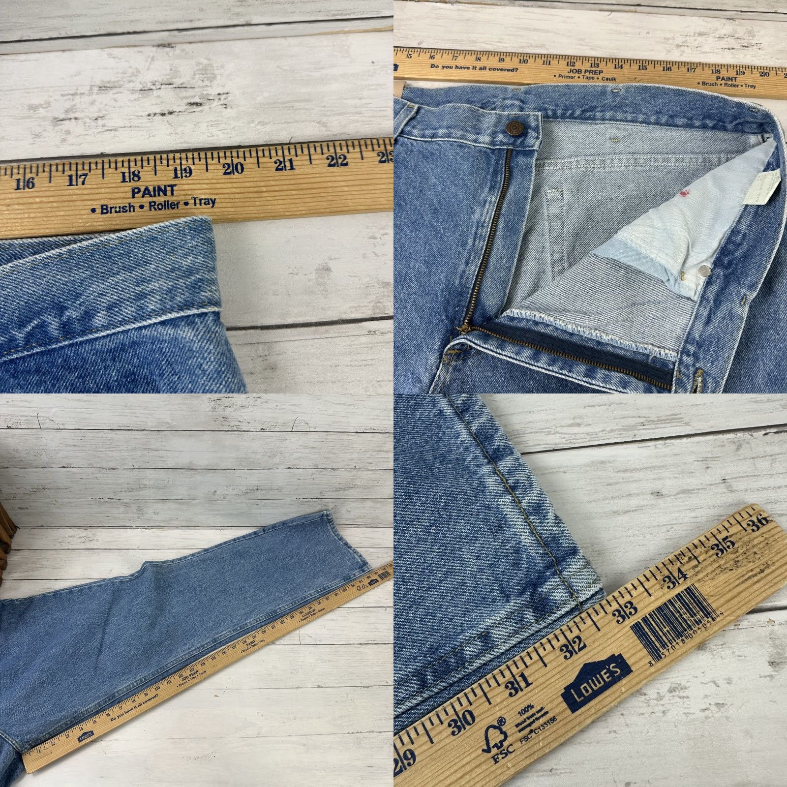 Lee VINTAGE LEE Jeans Regular Fit Straight Leg Stone Wash 40x32 Blue NWT Mens Jeans Size US 40 / EU 56 - 9 Thumbnail