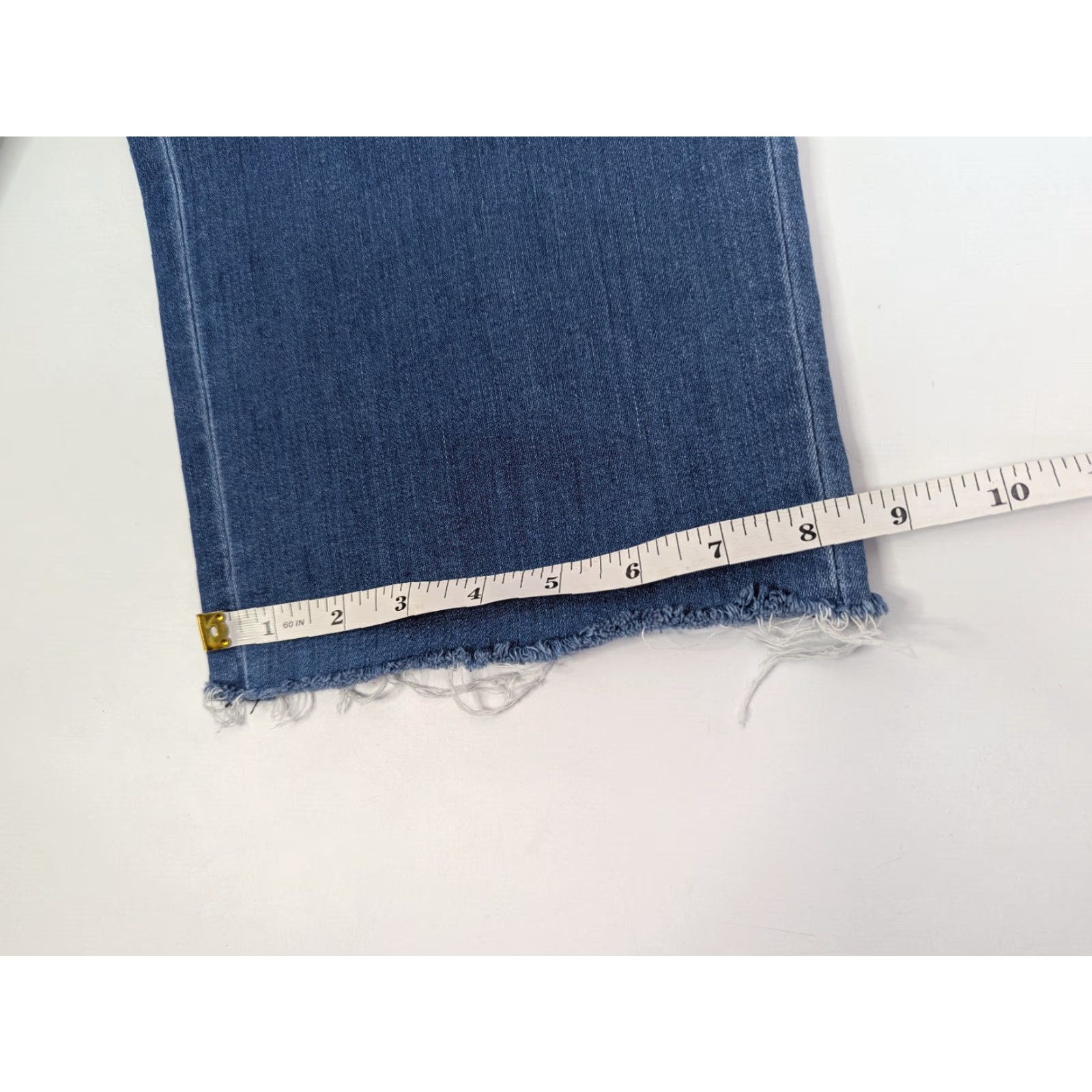 Frank & Eileen Frank & Eileen Kinsale 1977 Wash Denim Raw Hem Pants Size 12 Women Blue Straight Size 34" / US 12 / IT 48 - 6 Thumbnail