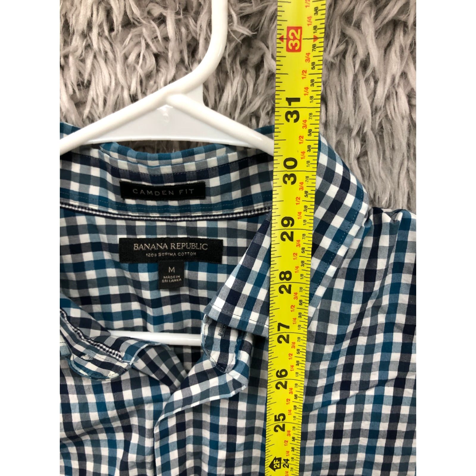 Banana Republic Banana Republic Shirt M Mens Blue Long Sleeve Spread Collar Shirt Size US M / EU 48-50 / 2 - 5 Thumbnail