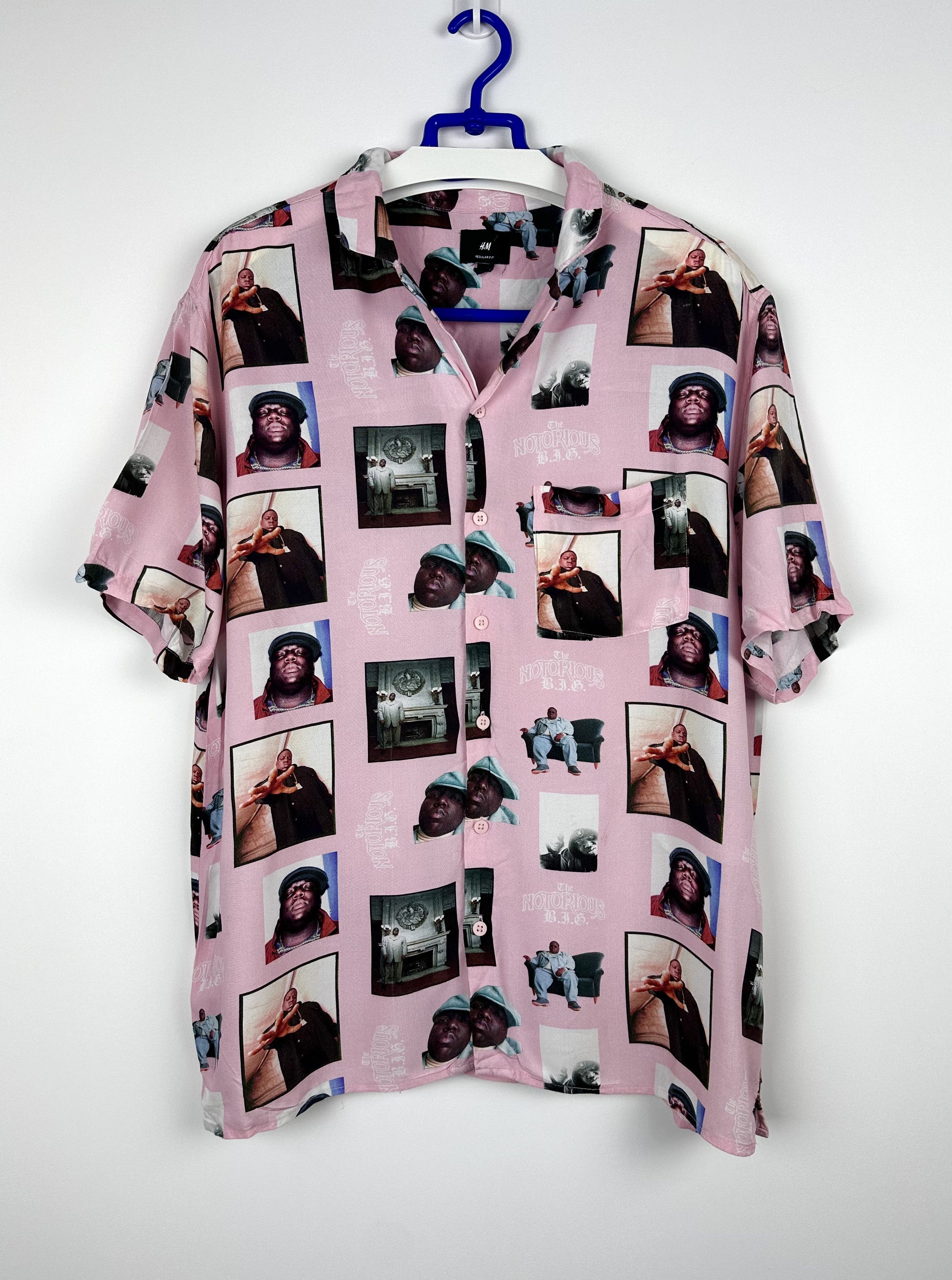 H&M Notorious Big H&M Men's Viscose Shirt Biggie Mills L Size US L / EU 52-54 / 3 - 1 Thumbnail