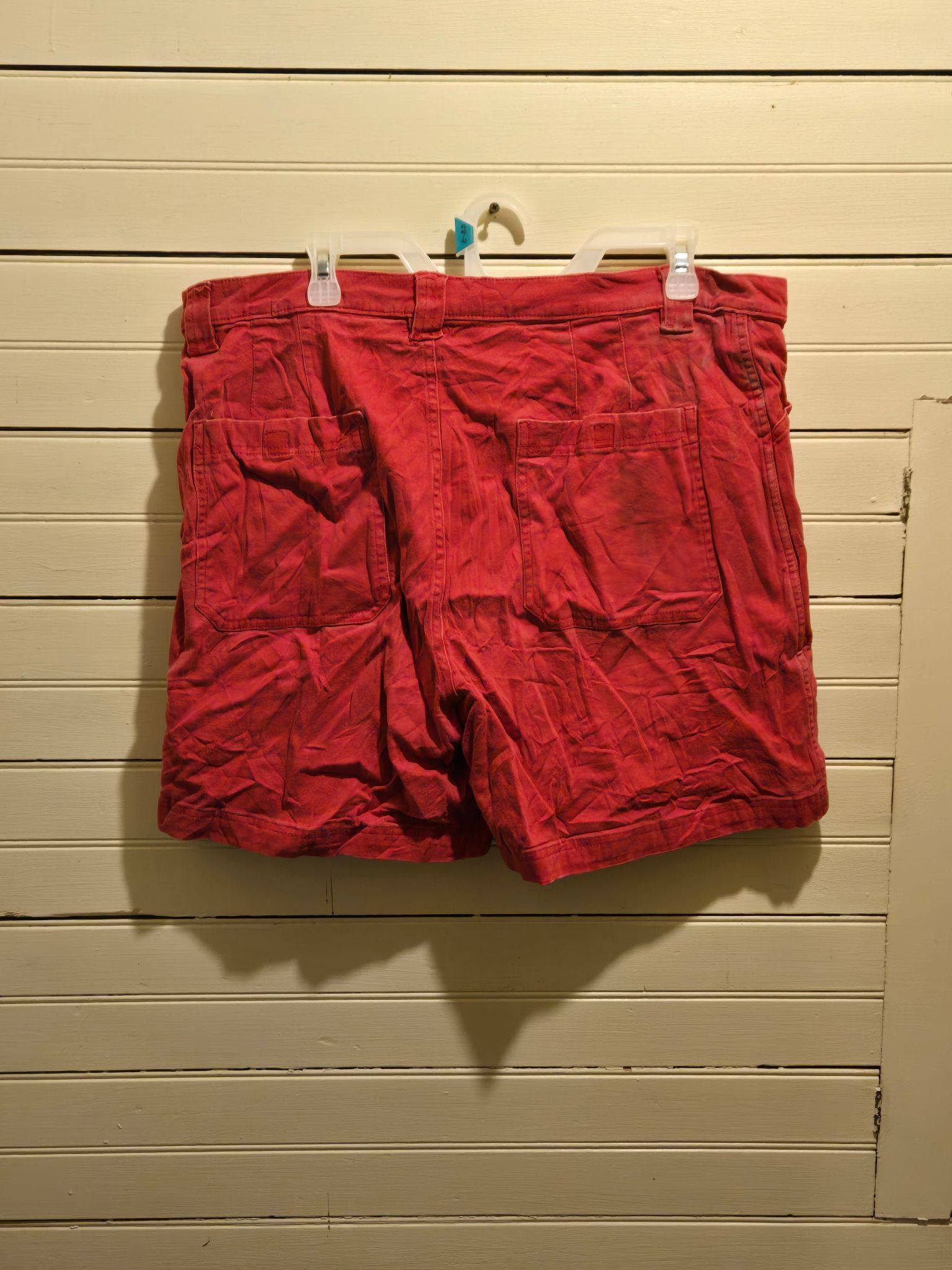 Cherokee Cherokee Shorts Womens Plus 18W Red Cotton Stretch Pockets Size 40" / US 18 - 3 Thumbnail