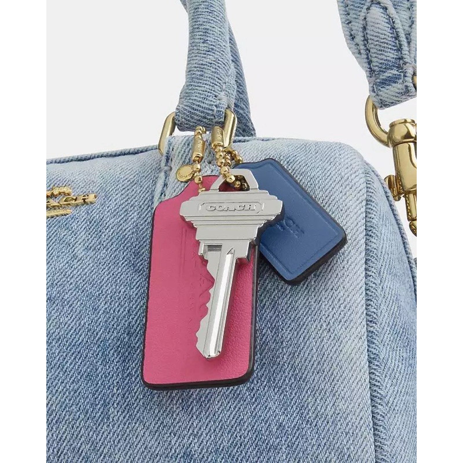 Coach NWT Coach CDY30 Mini Rowan Crossbody Bag Loved Denim Charms Size ONE SIZE - 12 Thumbnail